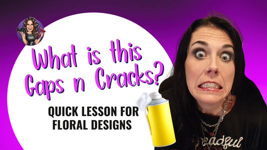 blog about how to use gaps and cracks for floral arrangements