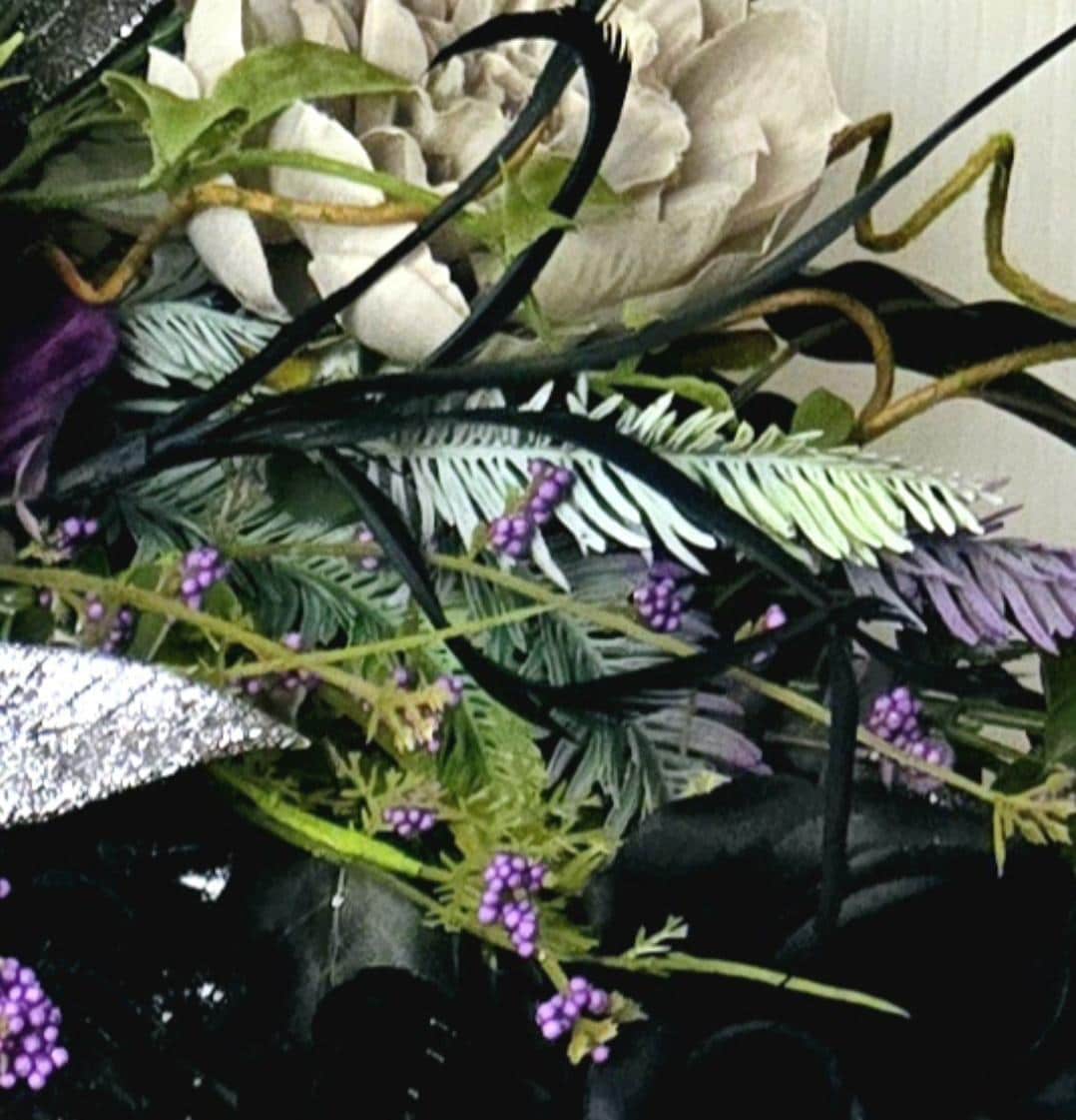 Gothic Purple & Moss Front Door Wreath with Removable Heart Sign - Dark & Moody style Stuffs n Things by JD