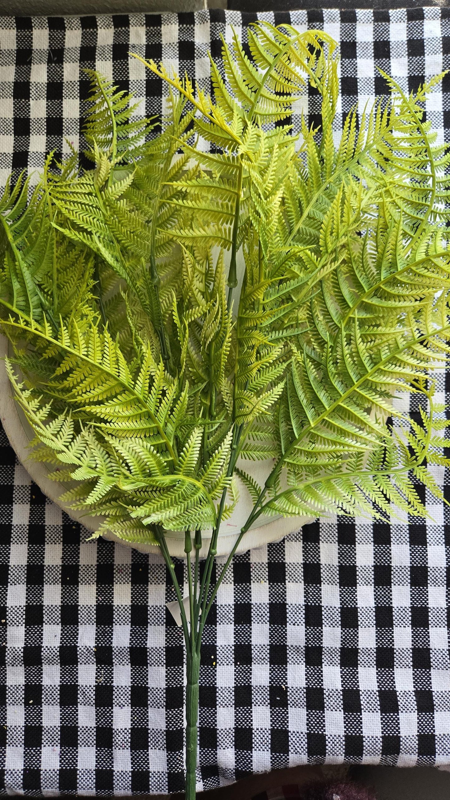 Fern Bush, 24 inch Greenery Filler, Plastic Faux Fern, Wreath Supplies, Floral Arrangements, Artificial Spring Flowers, Centerpiece Stuffs n Things by JD