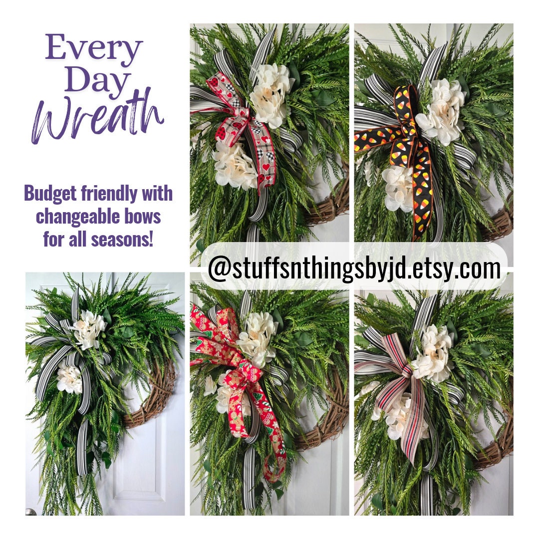 Interchangeable Every Day Wreath Top Bow Bundle Kit Stuffs n Things by JD