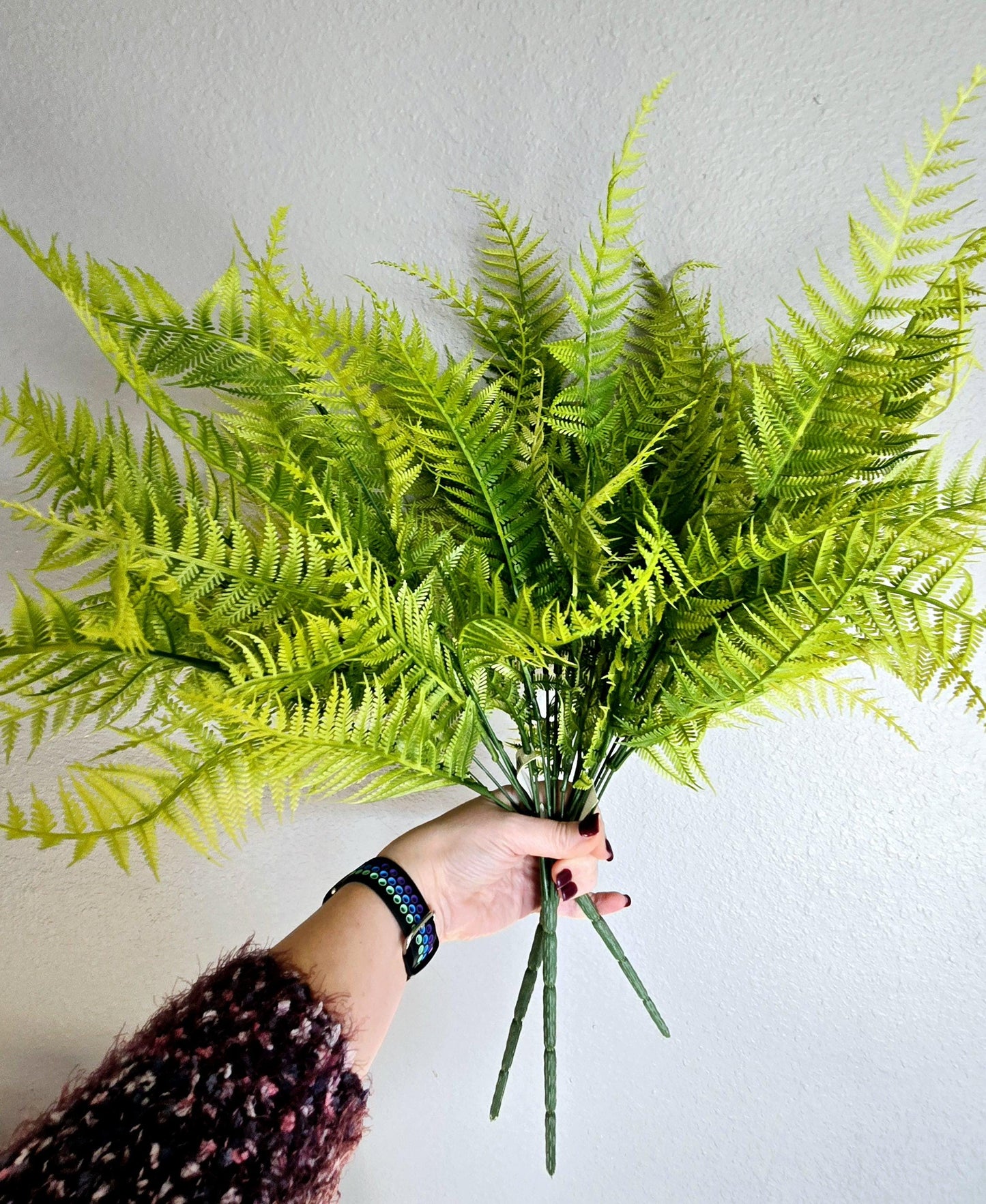 Fern Bush, 24 inch Greenery Filler, Plastic Faux Fern, Wreath Supplies, Floral Arrangements, Artificial Spring Flowers, Centerpiece Stuffs n Things by JD