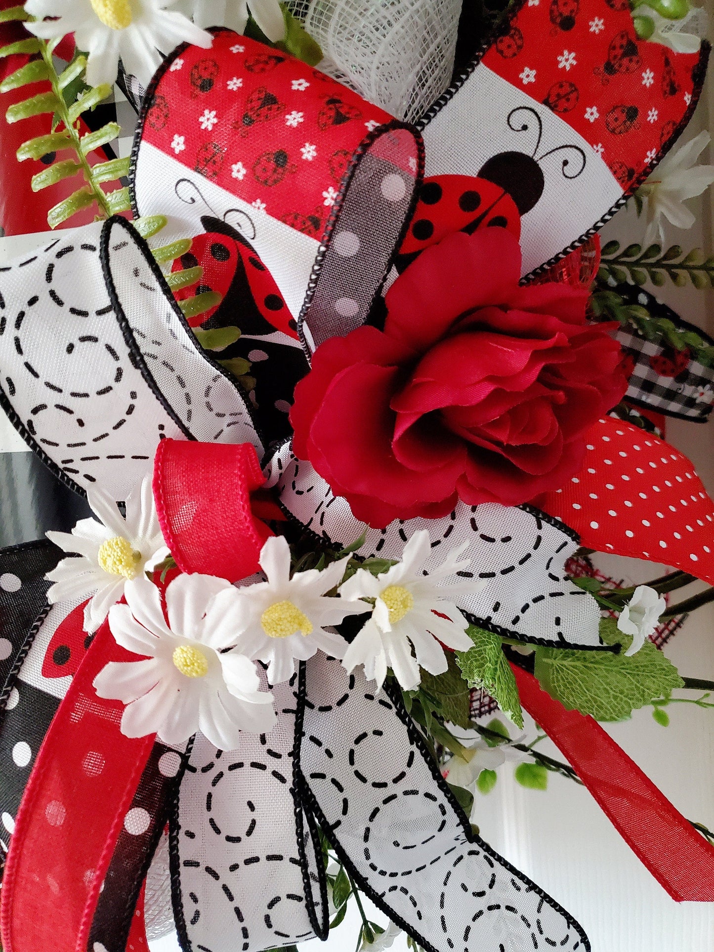 Welcome Ladybug Strawberry Front Door Wreath Stuffs n Things by JD