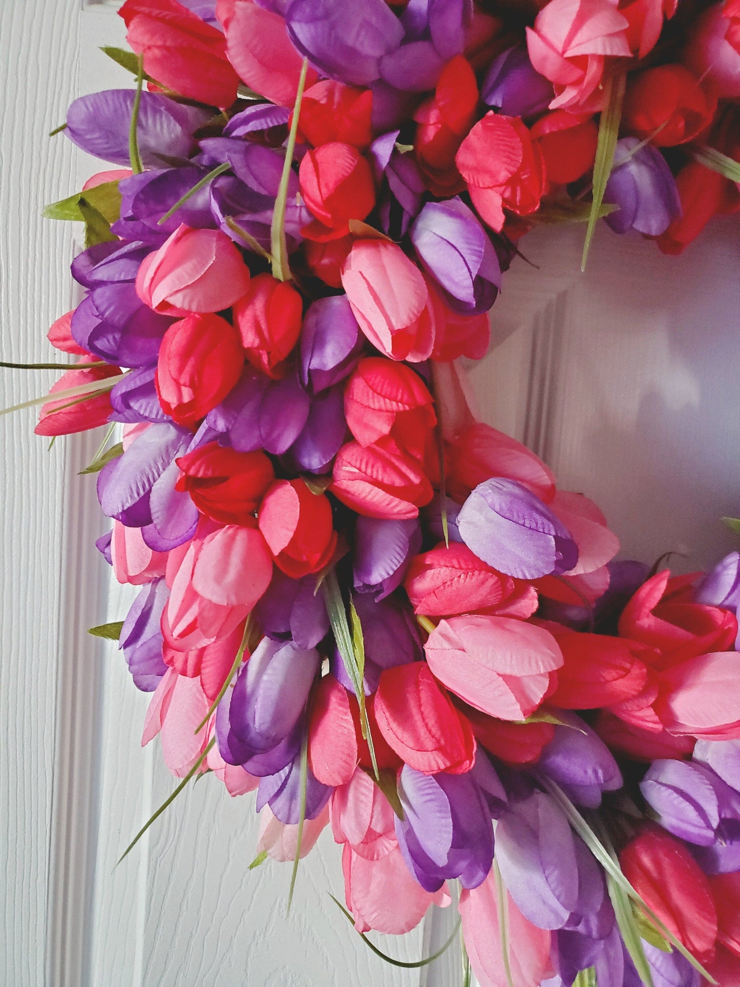 Pink and Purple Spring Tulip Wreath Stuffs n Things by JD