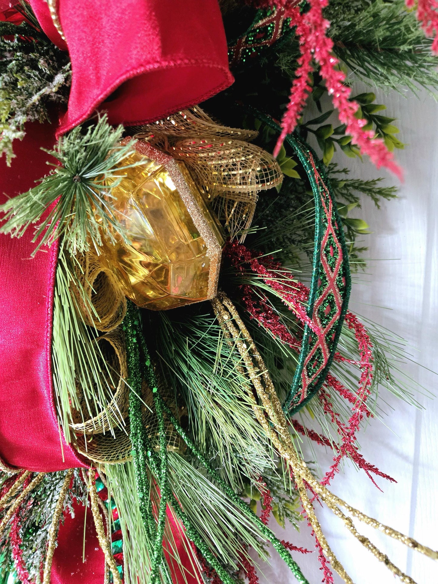 Jeweled Winter Christmas Swag for Front Door or Mantle Stuffs n Things by JD