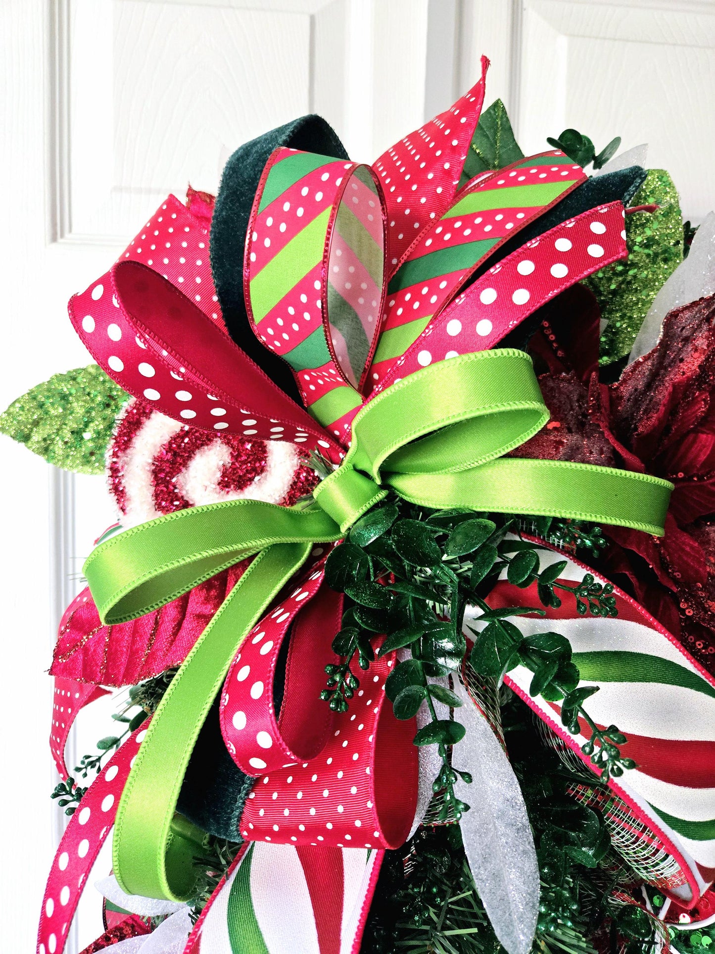 XXL 48 inch Christmas Poinsettia Front Door Swag Stuffs n Things by JD