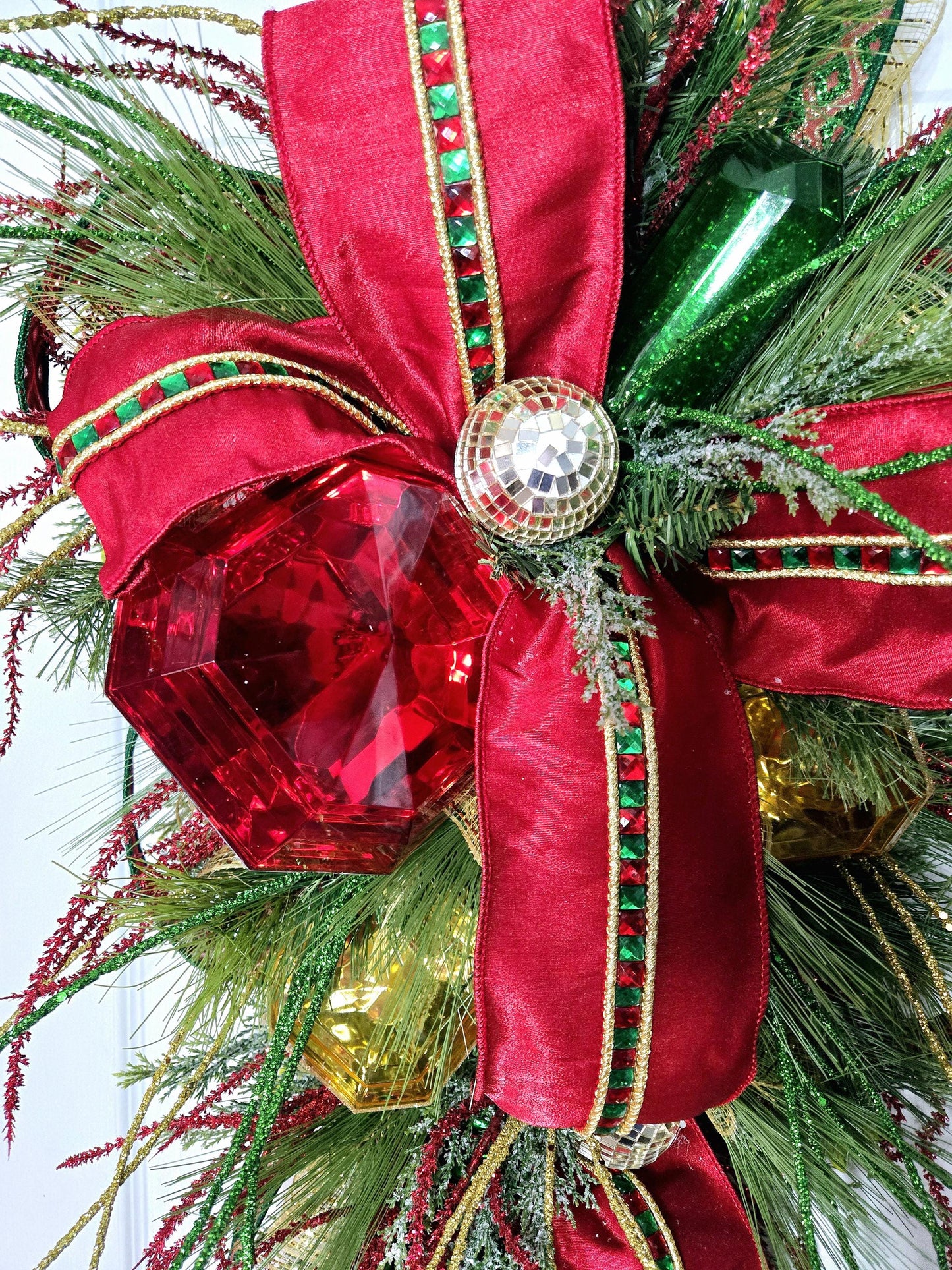 Jeweled Winter Christmas Swag for Front Door or Mantle Stuffs n Things by JD