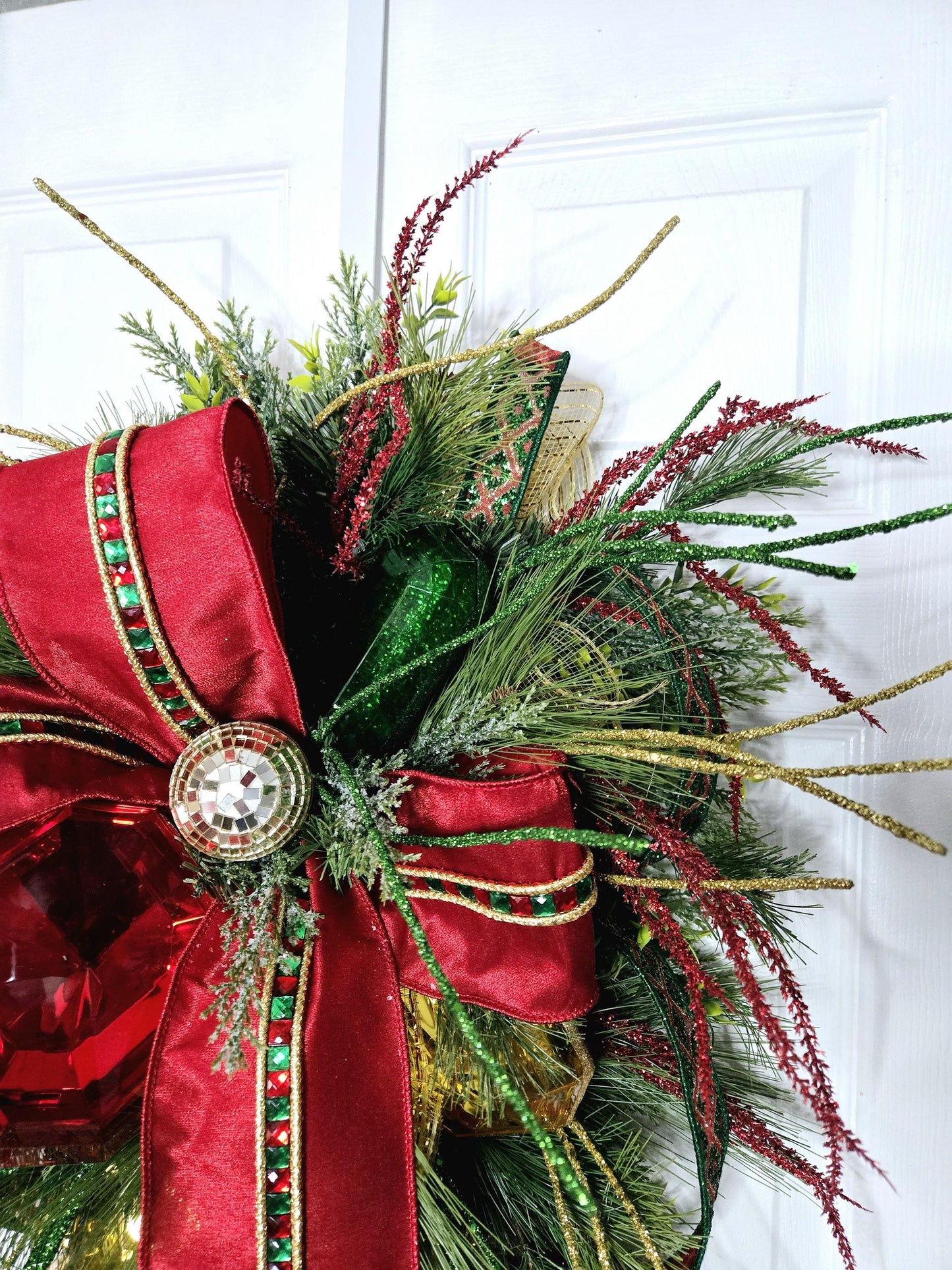 Jeweled Winter Christmas Swag for Front Door or Mantle Stuffs n Things by JD