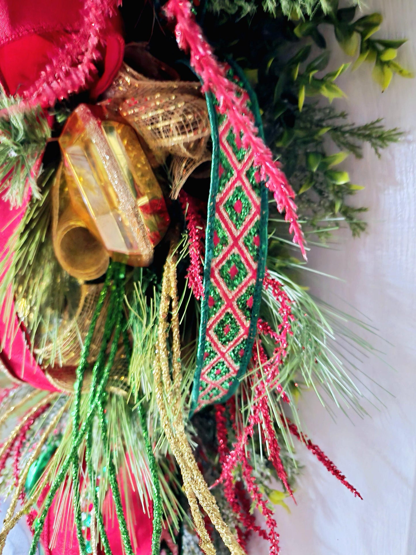 Jeweled Winter Christmas Swag for Front Door or Mantle Stuffs n Things by JD