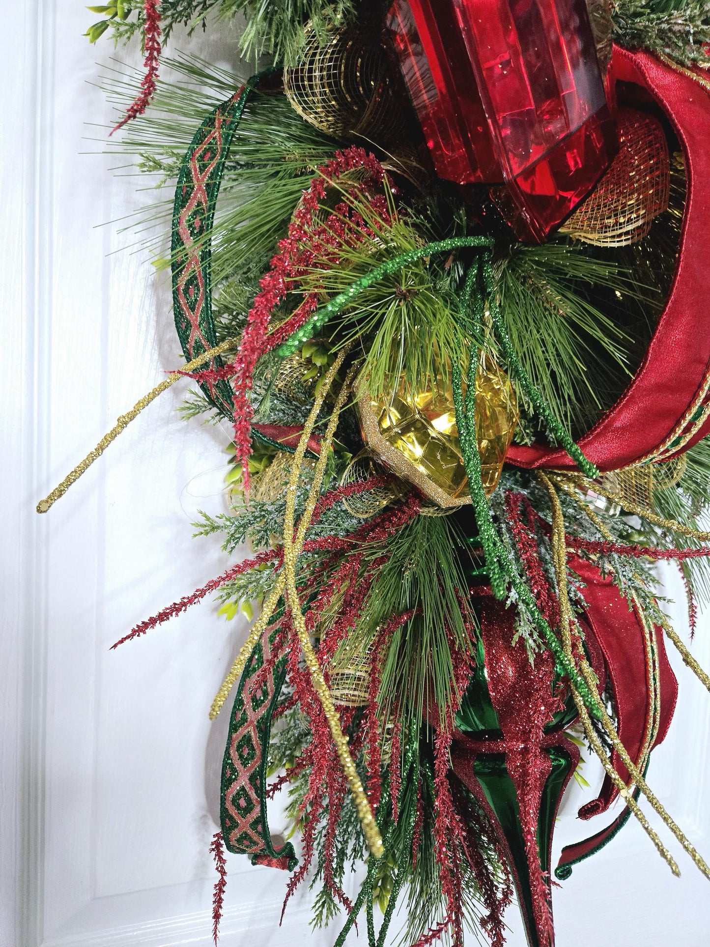 Jeweled Winter Christmas Swag for Front Door or Mantle Stuffs n Things by JD