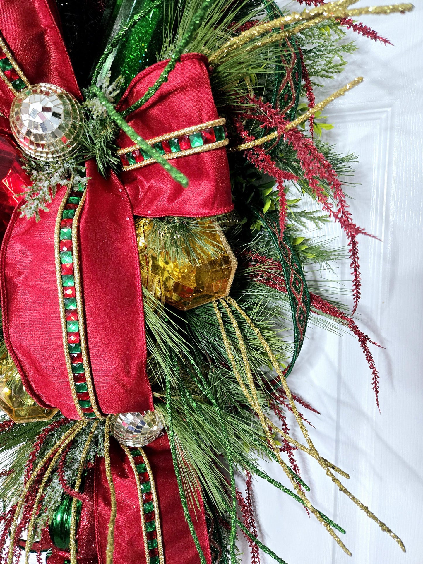 Jeweled Winter Christmas Swag for Front Door or Mantle Stuffs n Things by JD