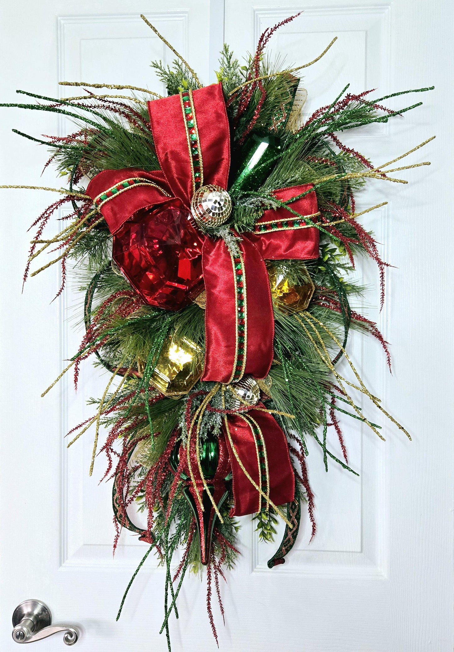 Jeweled Winter Christmas Swag for Front Door or Mantle Stuffs n Things by JD