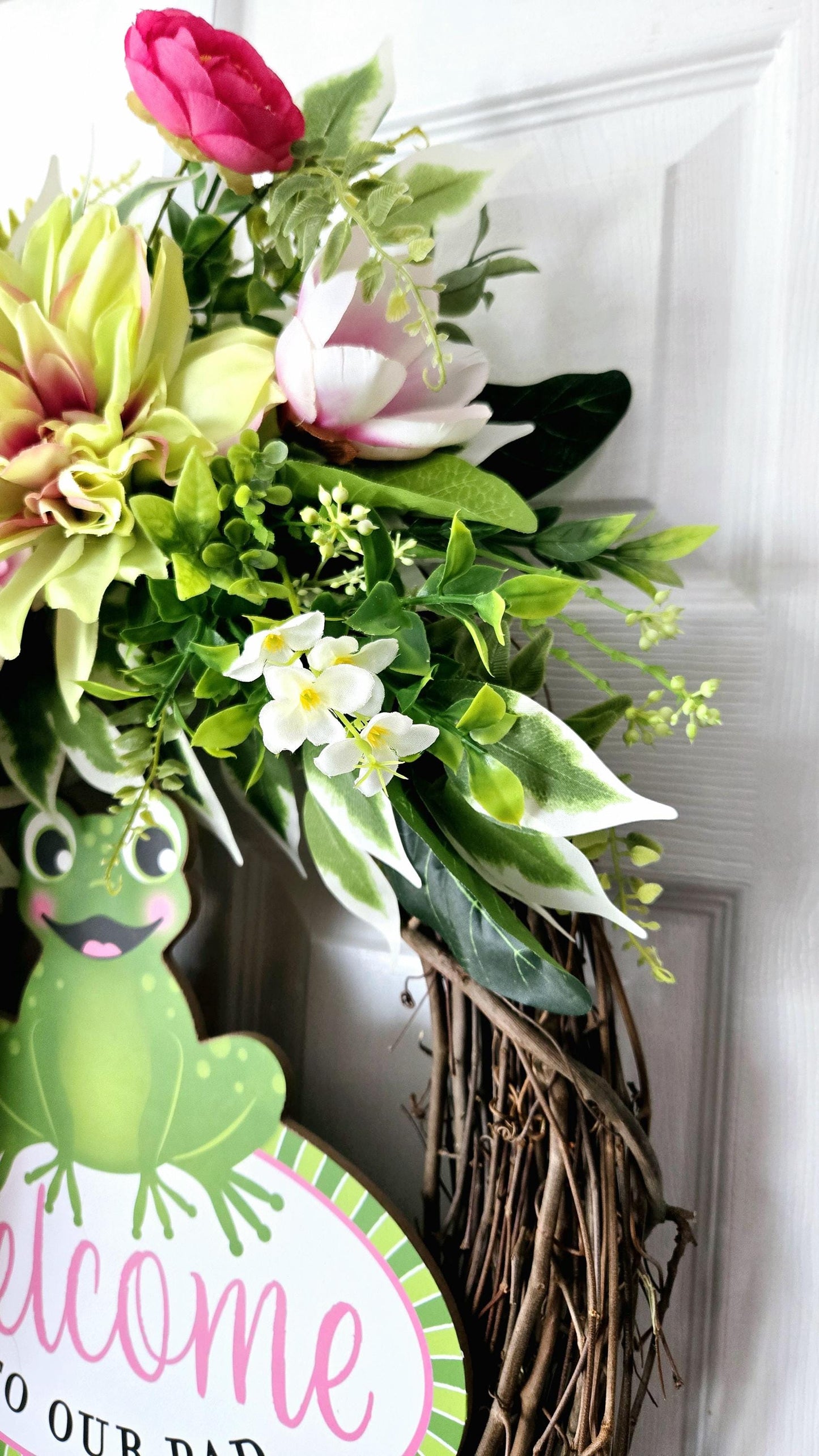 Welcome to Our Pad Frog Front Door Wreath Stuffs n Things by JD