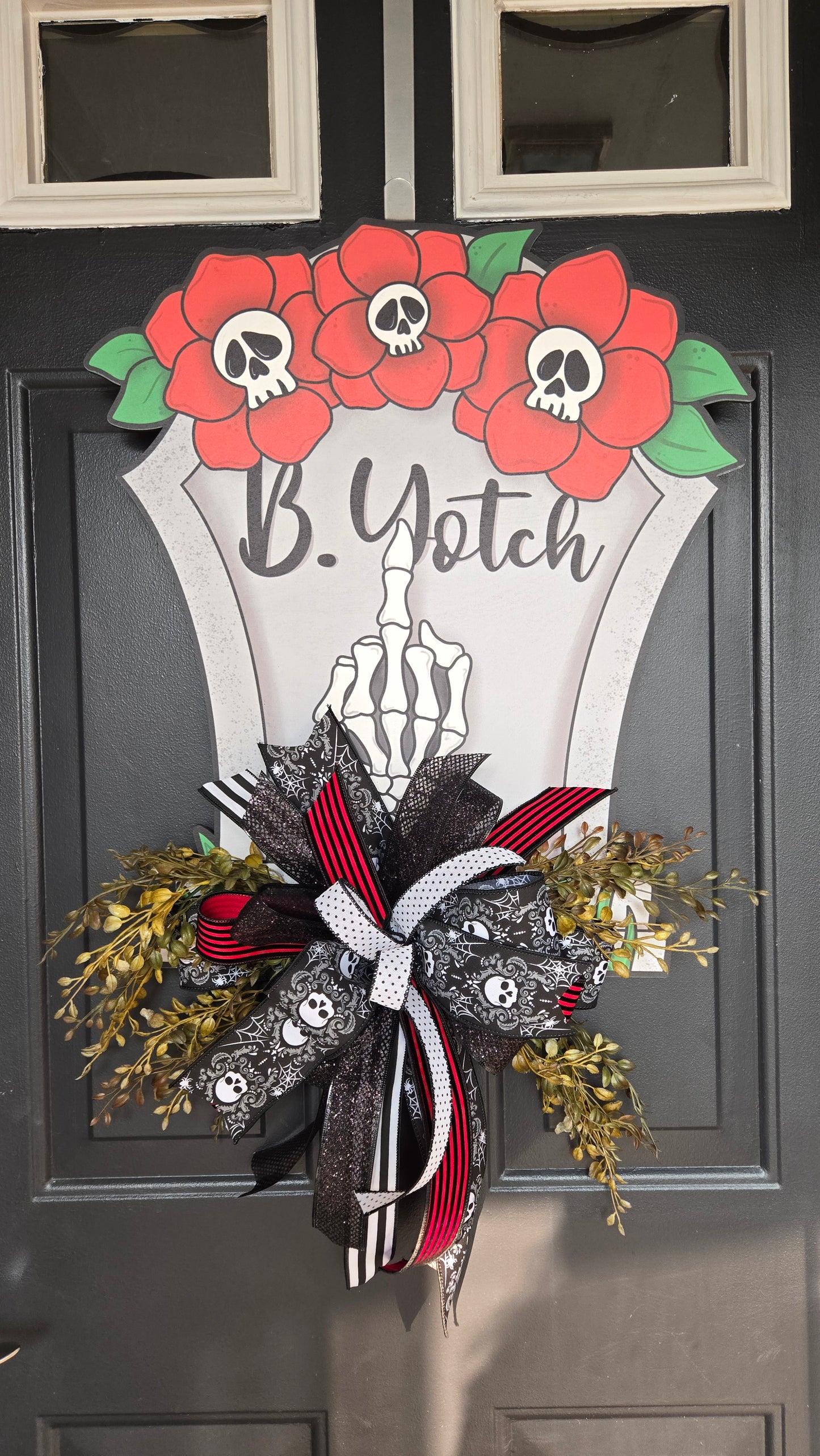 Wood Sign - B. Yotch Tombstone Front Door Decor