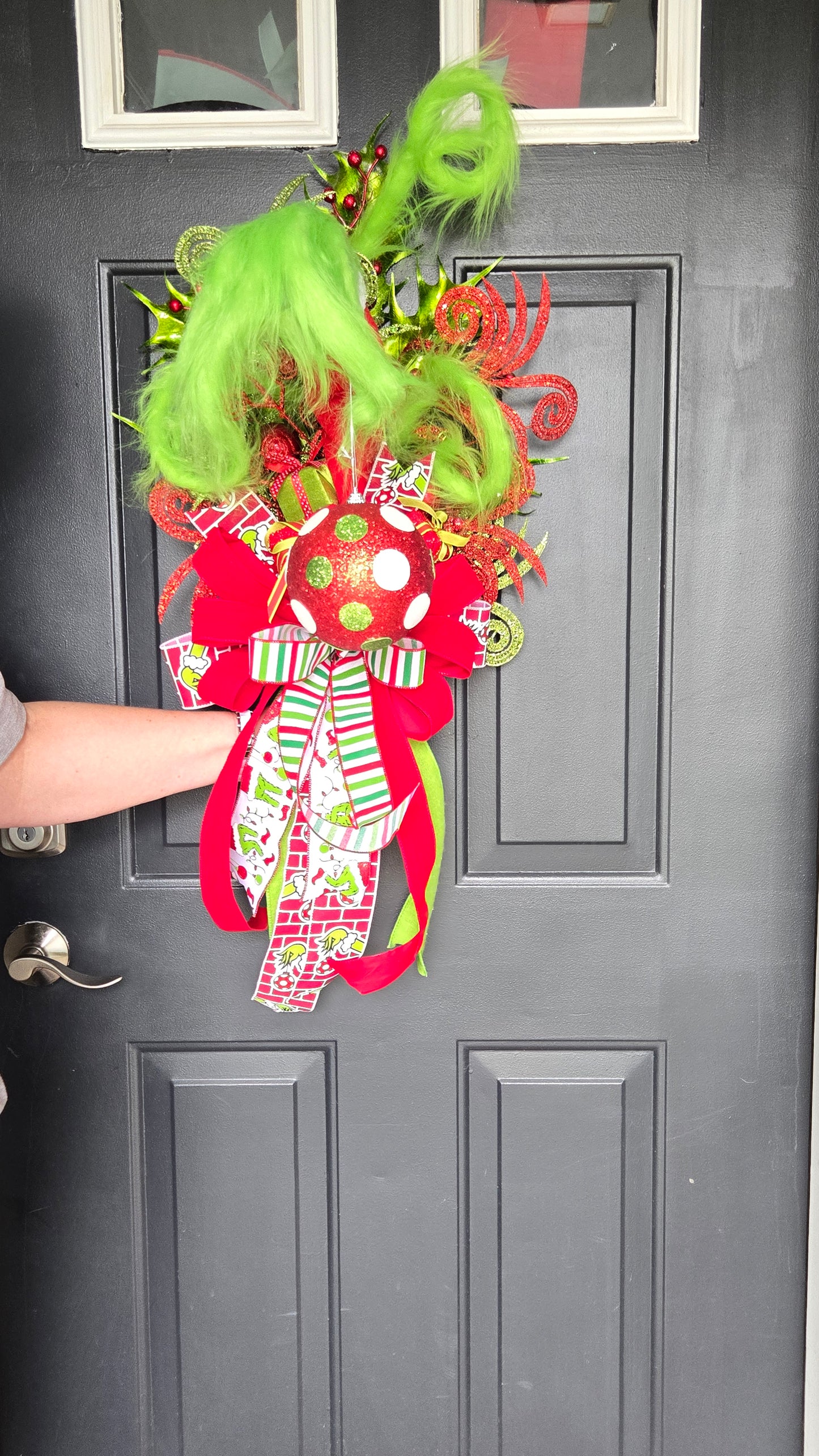 Christmas Tree Topper - Green Monster inspired whimsical decor