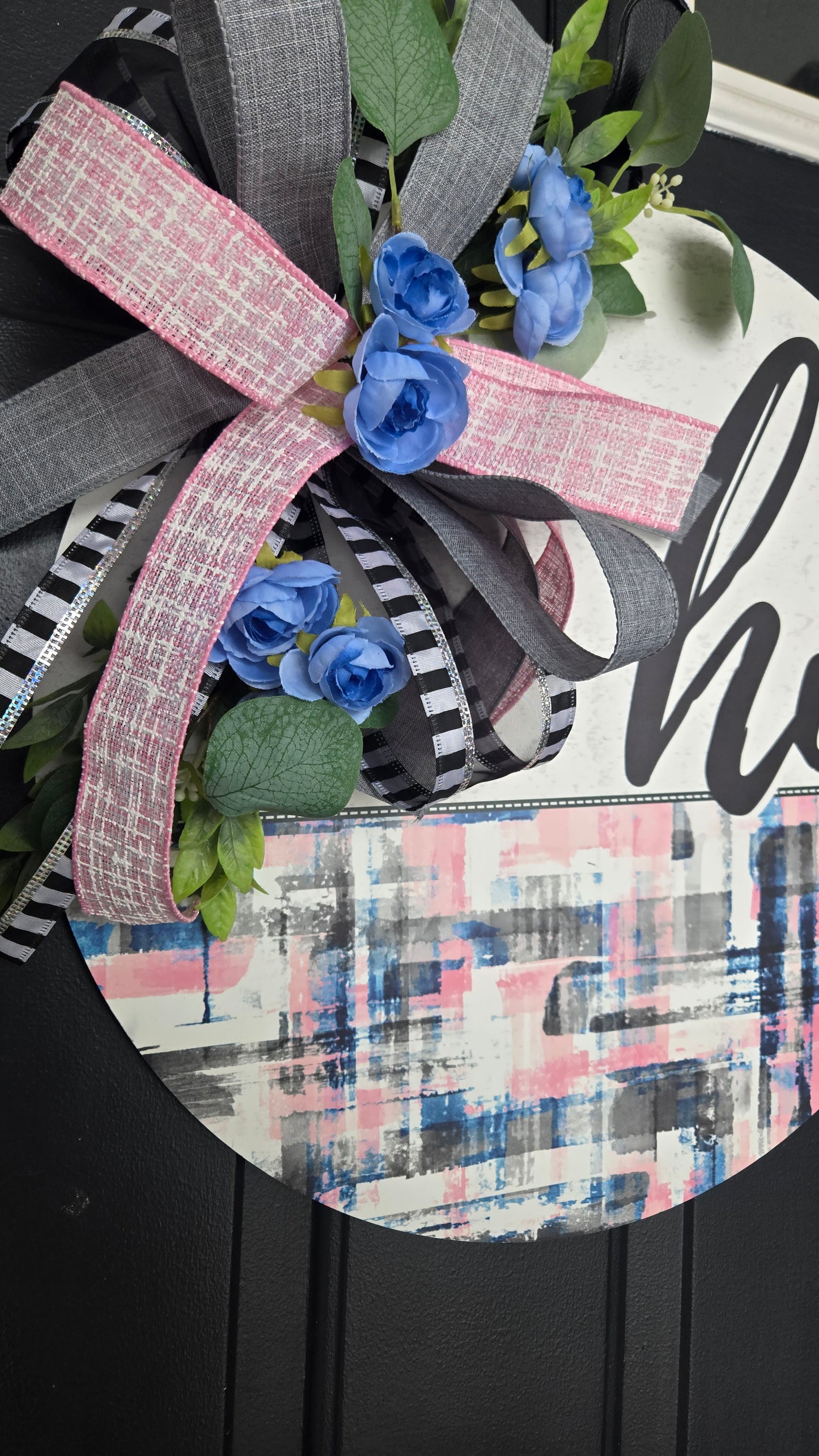 Hi Front Door Wood Sign