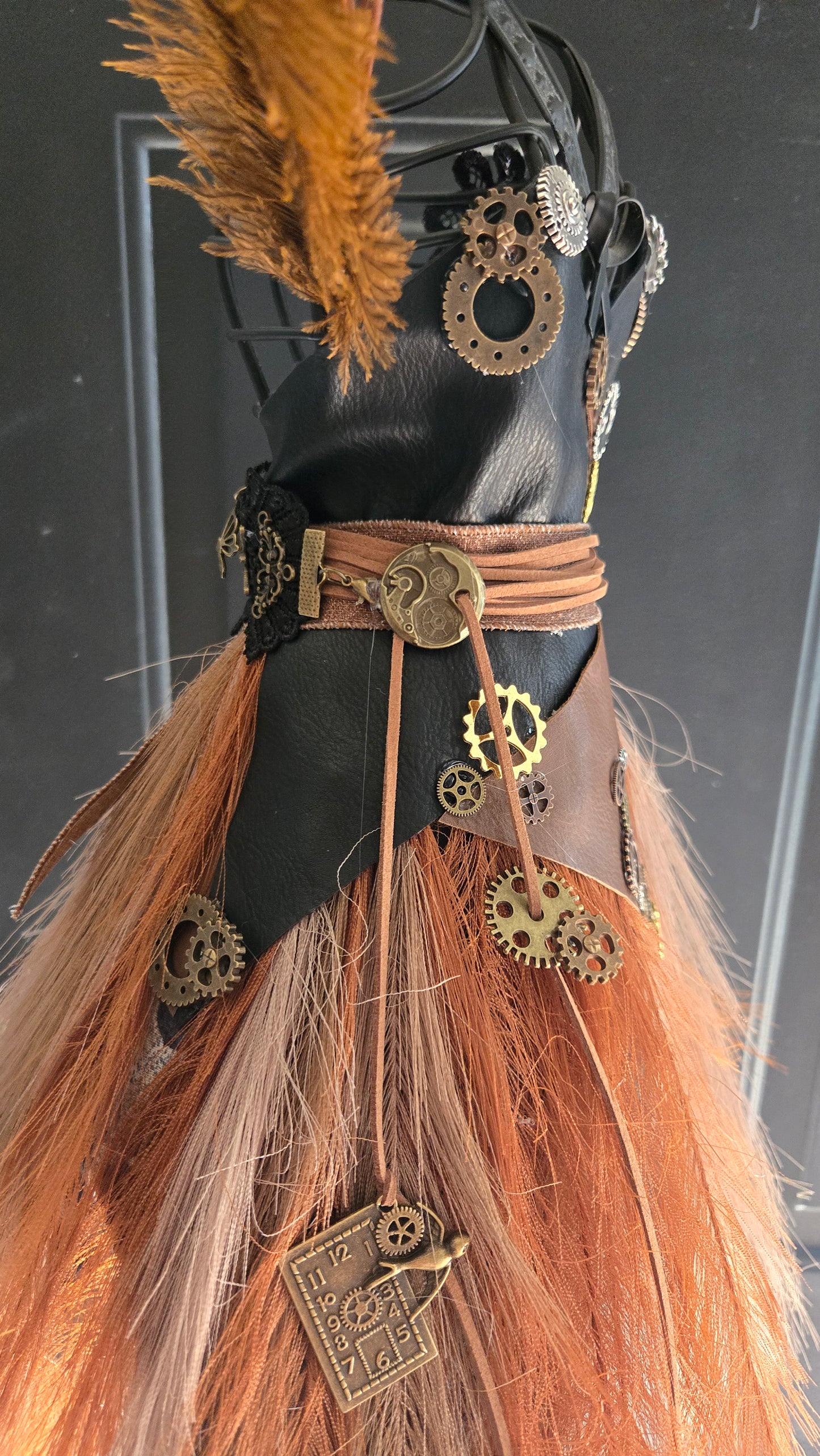 Steampunk Mannequin Art Dress Form - Industrial Gothic Decor
