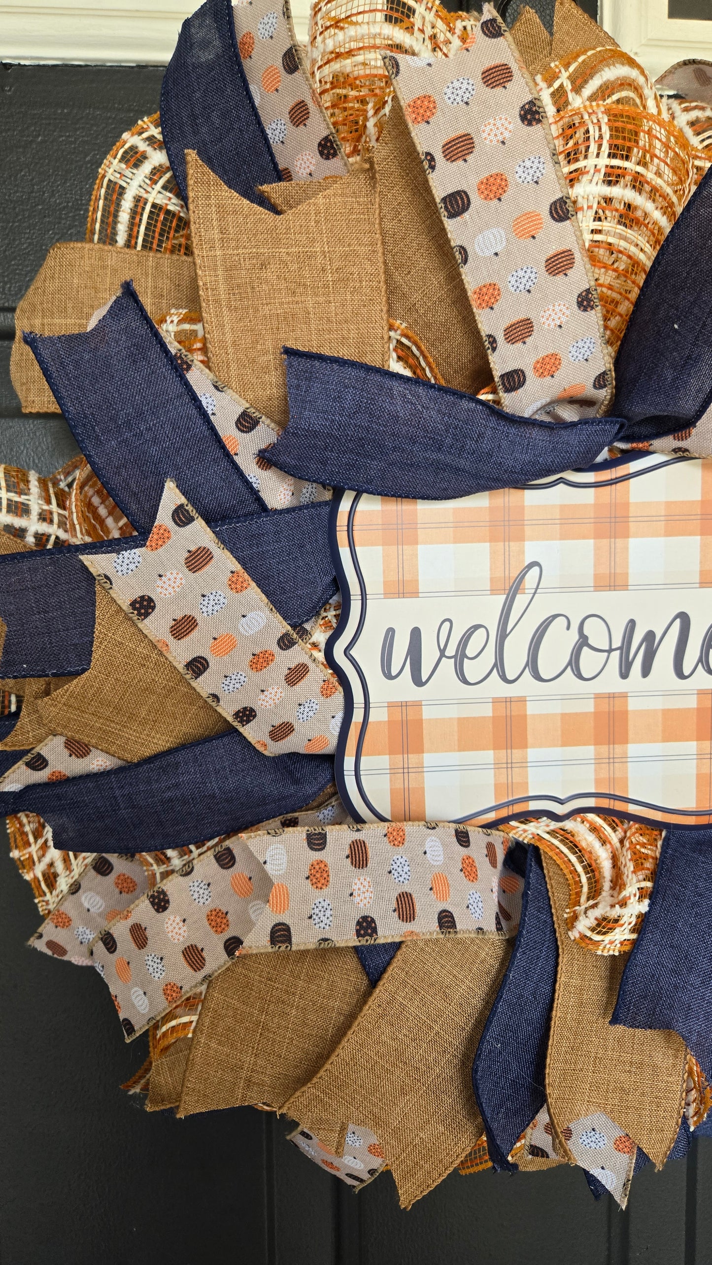 Fall Wreath - Plaid Welcome