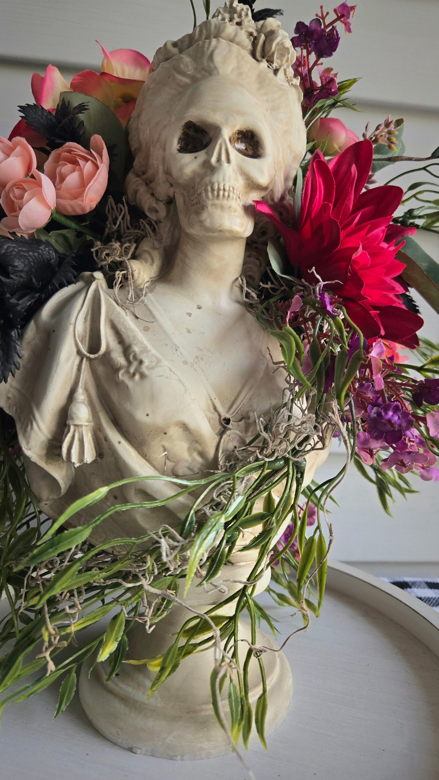 Gothic Skull Bust Arrangement - Mother's Day Gift Idea - Stuffs n Things by JD