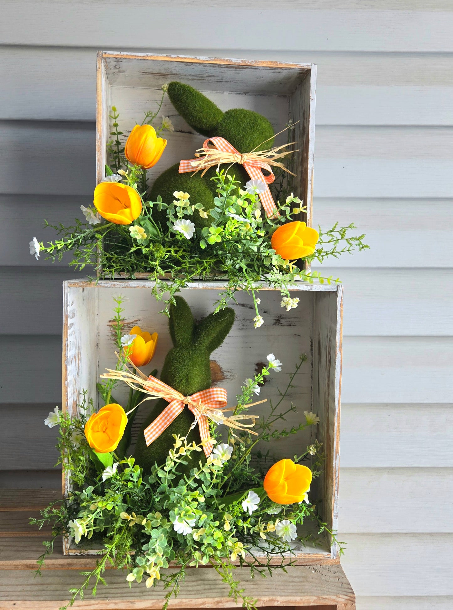 Sweet Meadow Bunny Box Set – Rustic Spring Mantle Duo