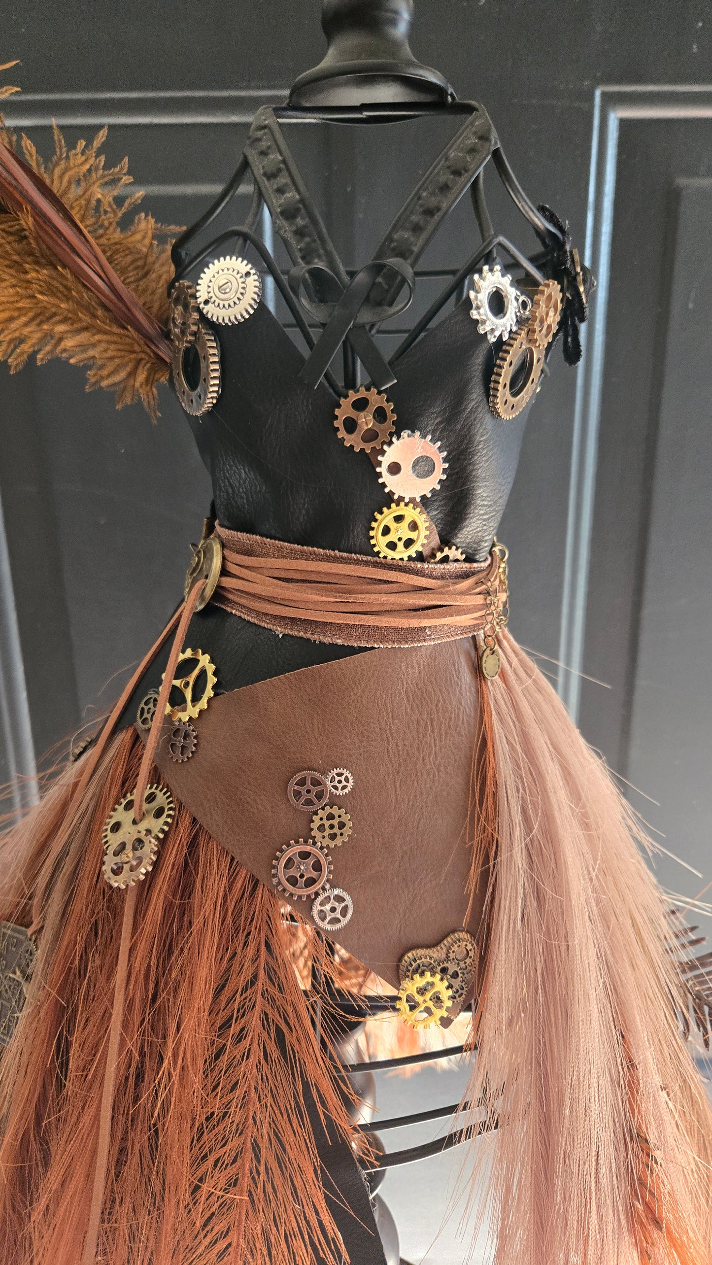 Steampunk Mannequin Art Dress Form - Industrial Gothic Decor