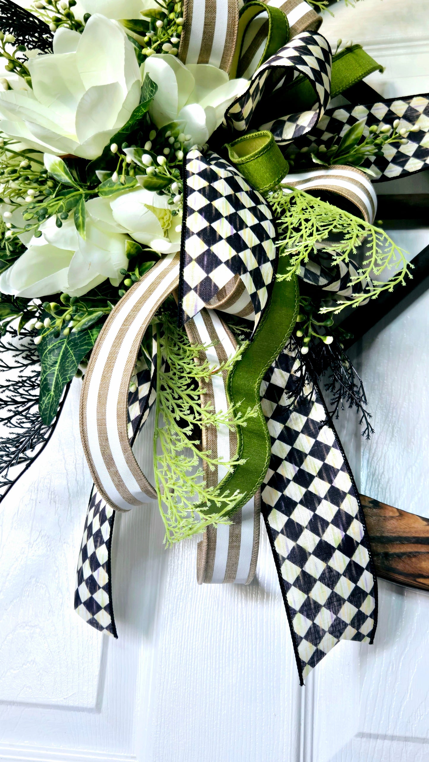 Magnolia Wagon Wheel Wreath - Farmhouse Decor - Stuffs n Things by JD