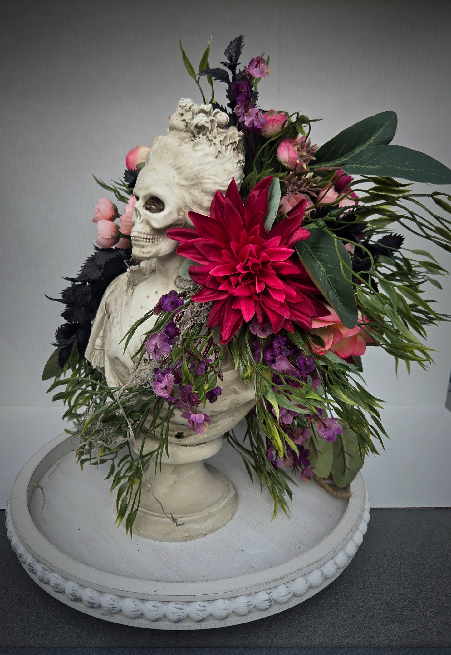 Gothic Skull Bust Arrangement - Mother's Day Gift Idea - Stuffs n Things by JD