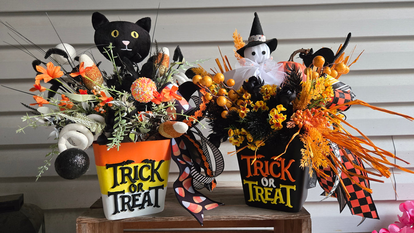 Trick or Treat Halloween Centerpiece Collection | Whimsical Halloween Floral Arrangement | 3 Designs
