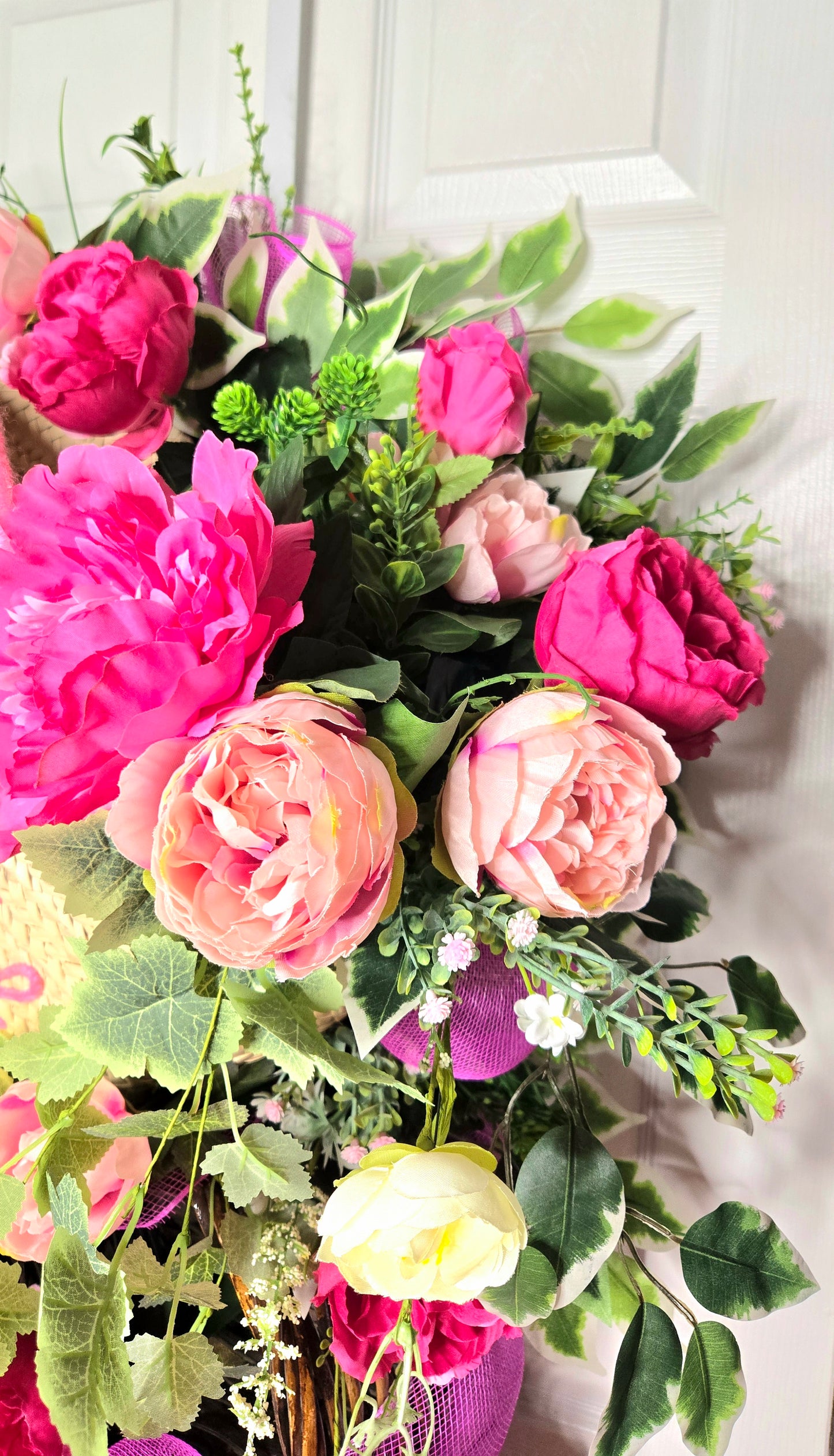 51" Peony Festival and Basket Swag