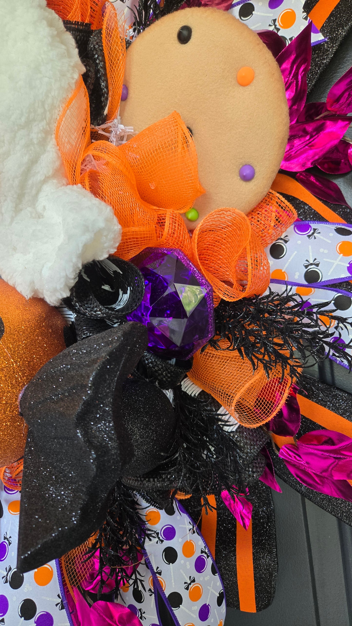 Halloween Wreath - Cookies & Candy Boo Bash Ghost Front Door Decor