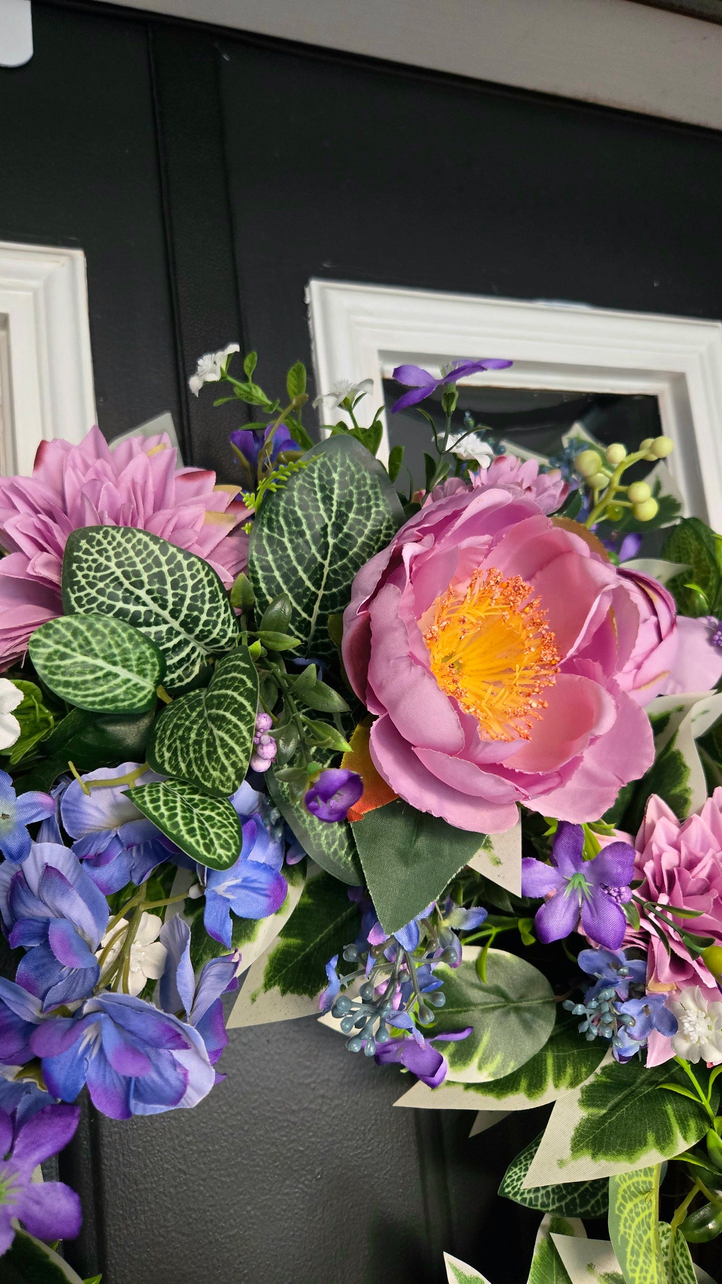 Stunning Lavender Peony and Dahlia Wreath