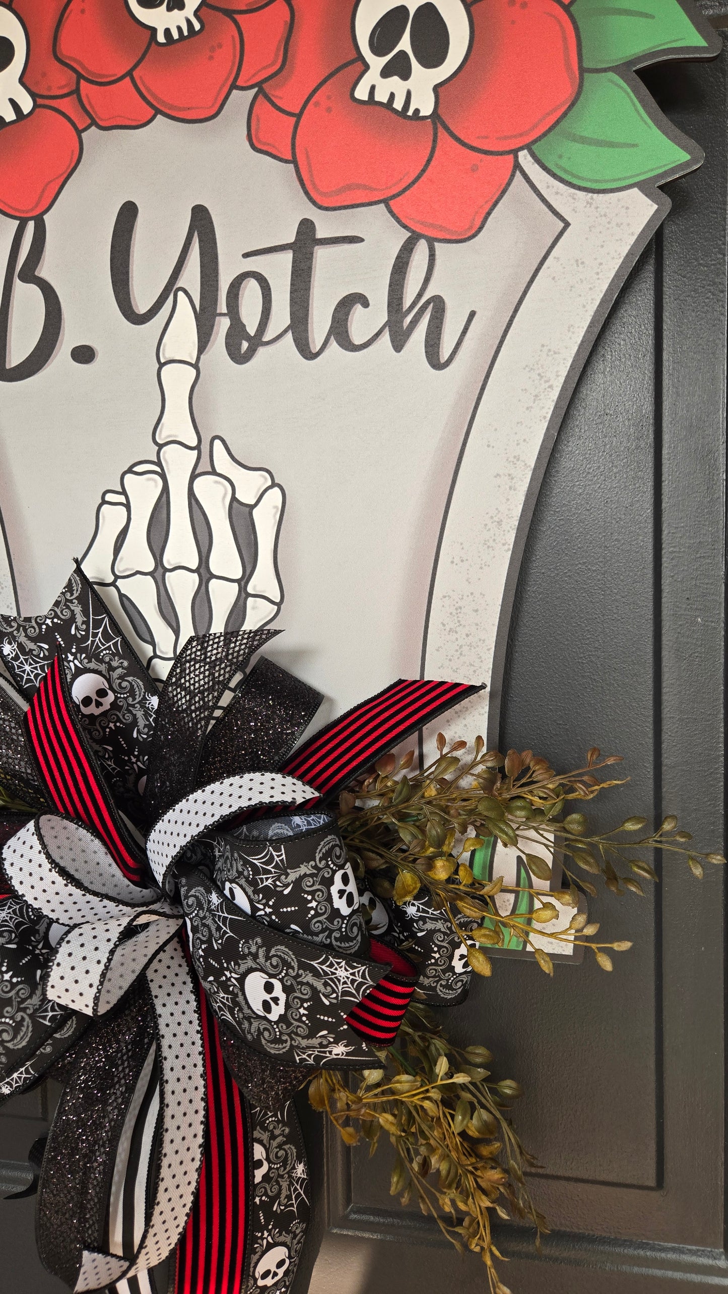 Wood Sign - B. Yotch Tombstone Front Door Decor