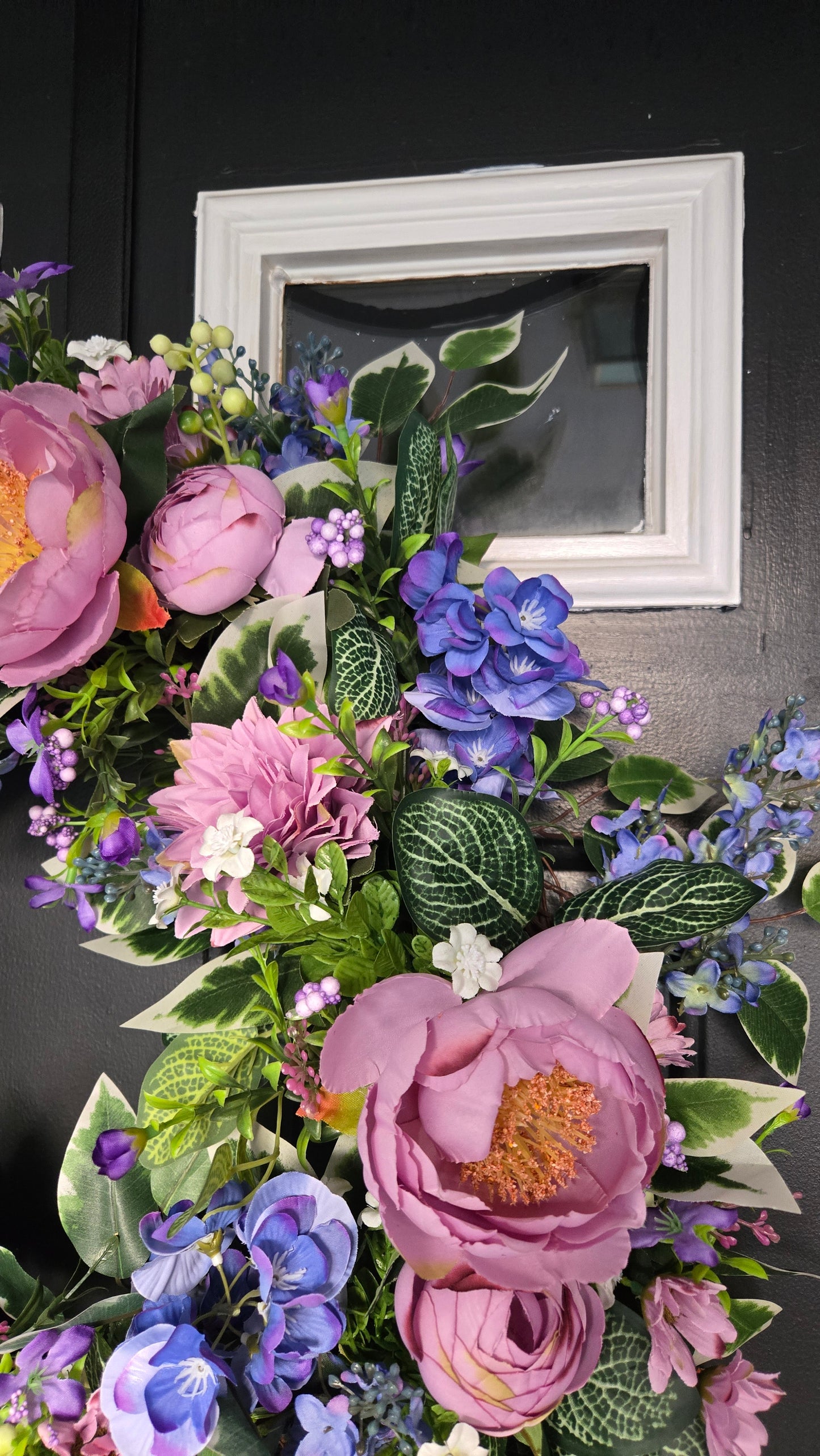 Stunning Lavender Peony and Dahlia Wreath