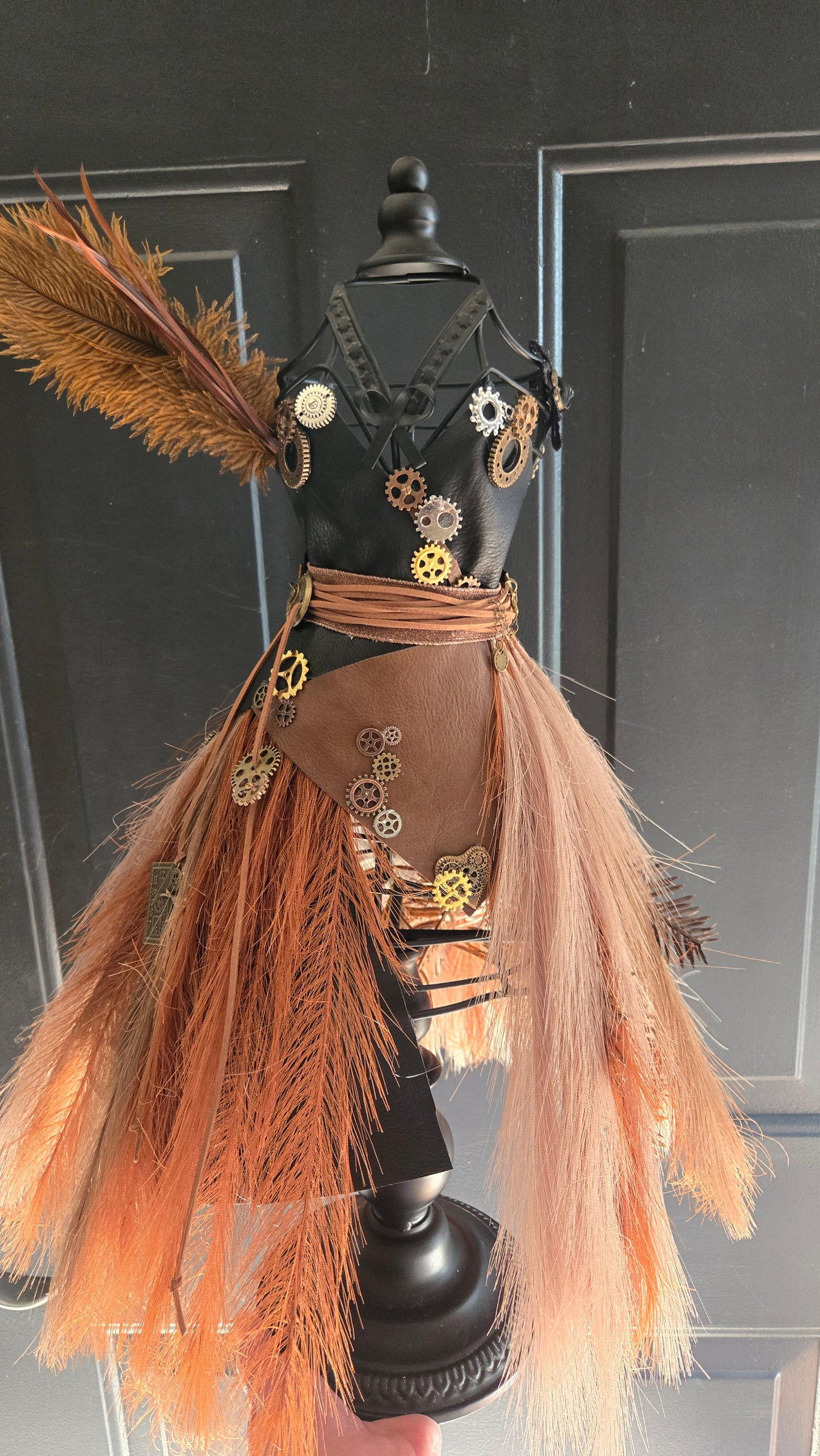 Steampunk Mannequin Art Dress Form - Industrial Gothic Decor