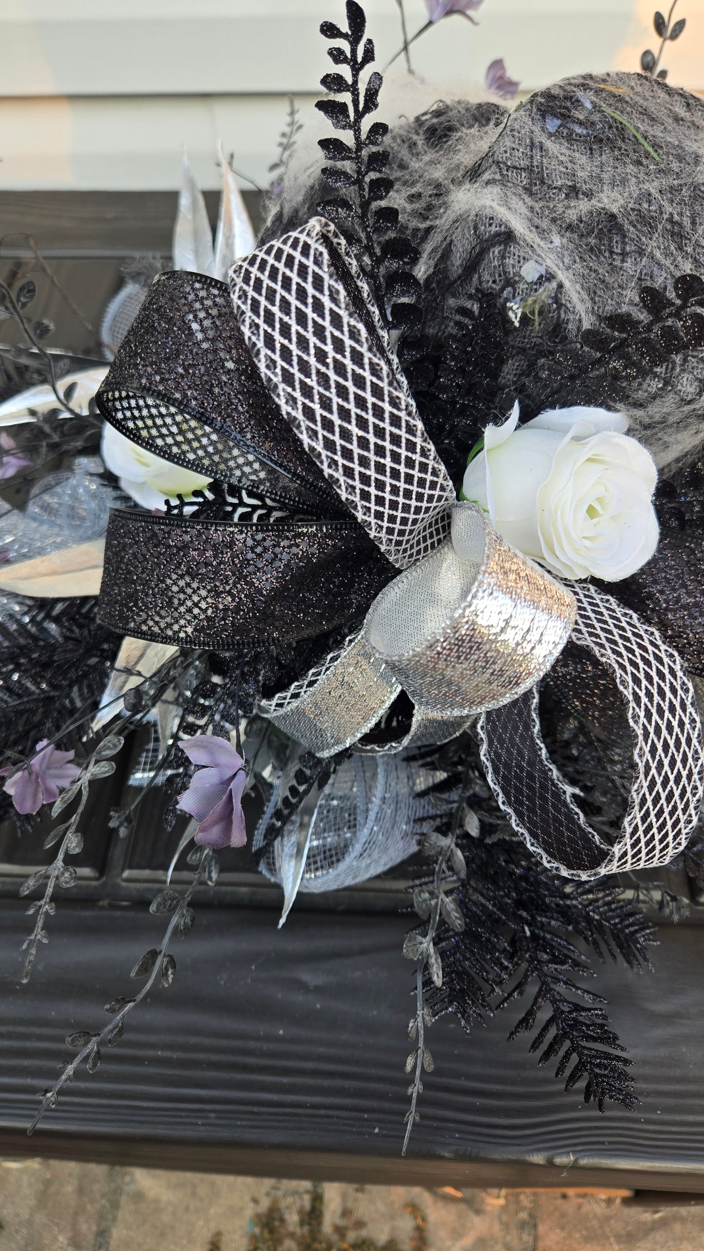 Animated Halloween or Fall Skull Centerpiece with Light-Up Eyes - Gothic Fall Floral Arrangement with Moving Hat