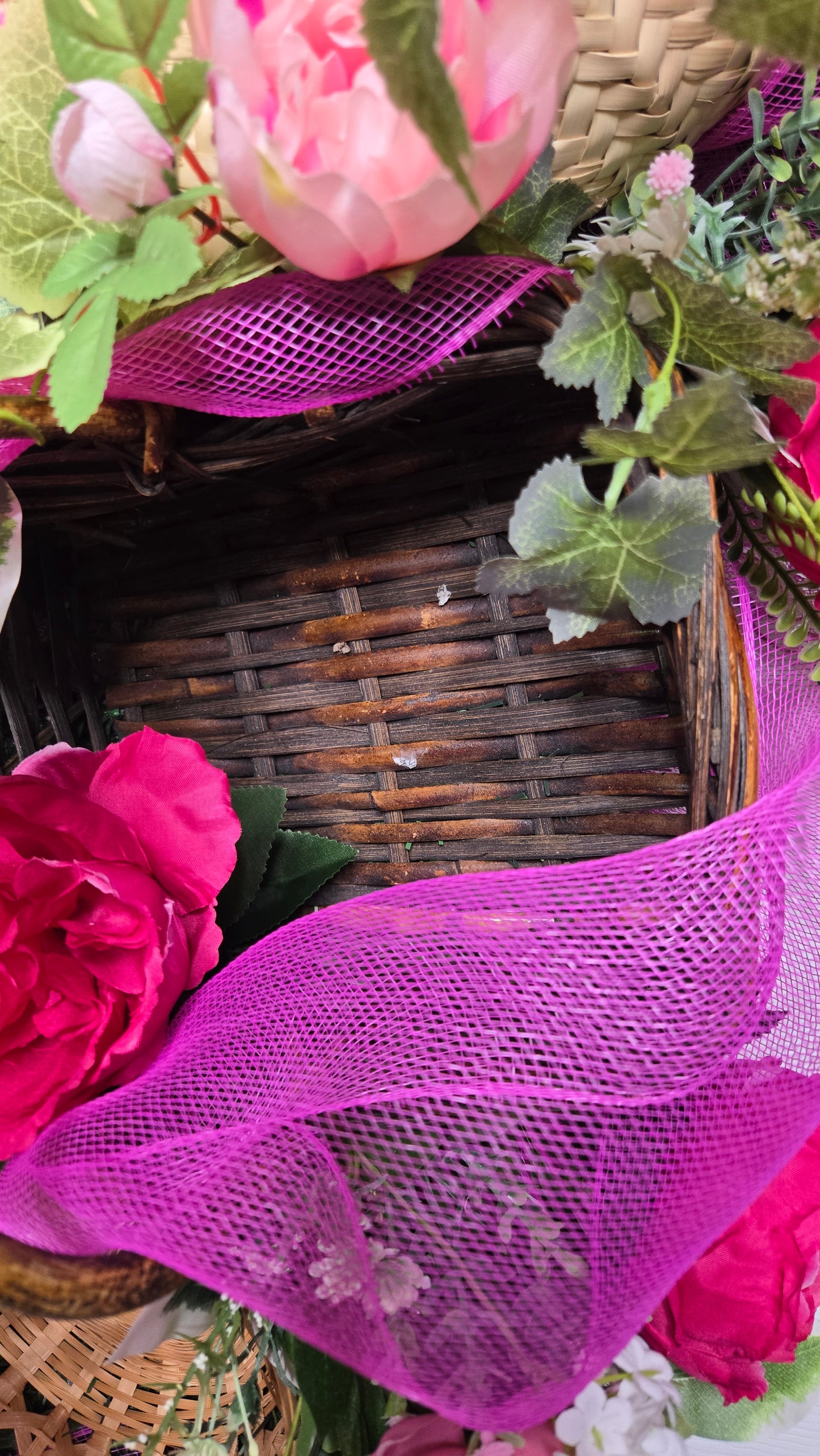 51" Peony Festival and Basket Swag