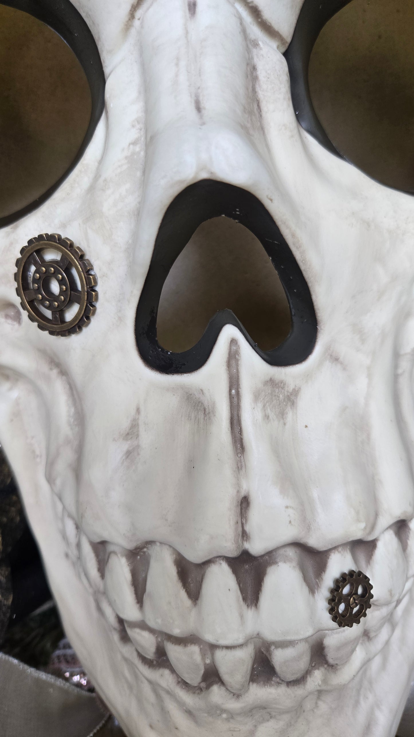 Halloween Wreath - Steampunk Skull with Top Hat