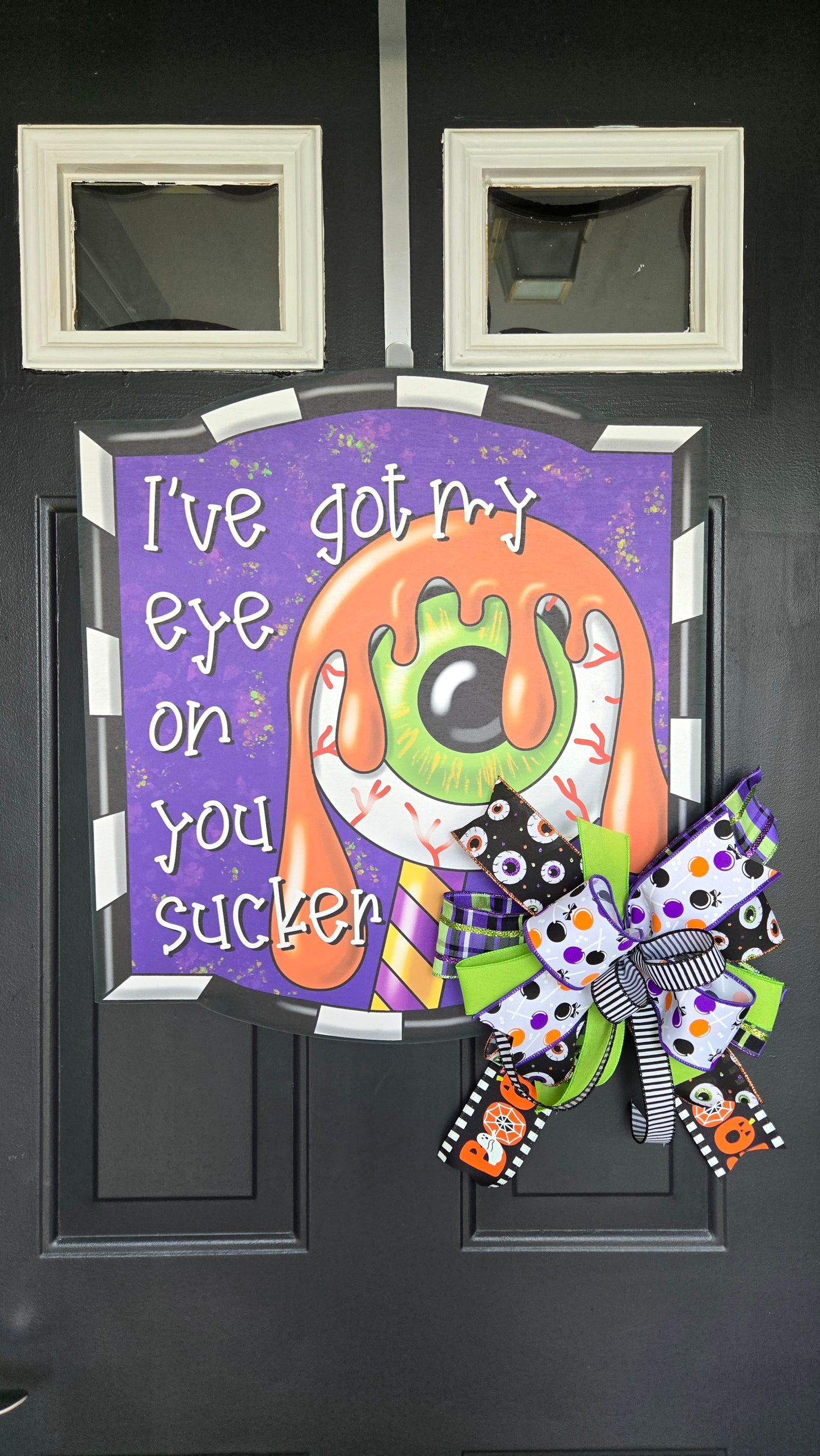 Wood Sign - Halloween Sucker Front Door Decor