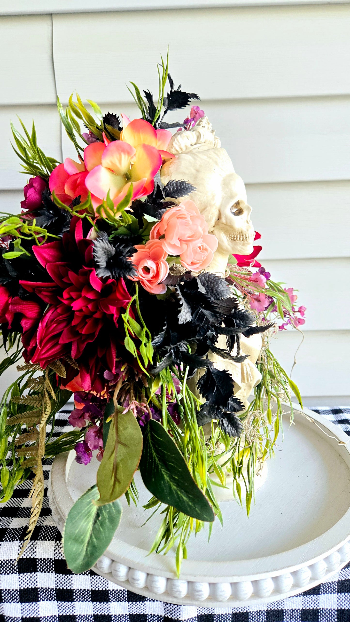 Gothic Skull Bust Arrangement - Mother's Day Gift Idea - Stuffs n Things by JD