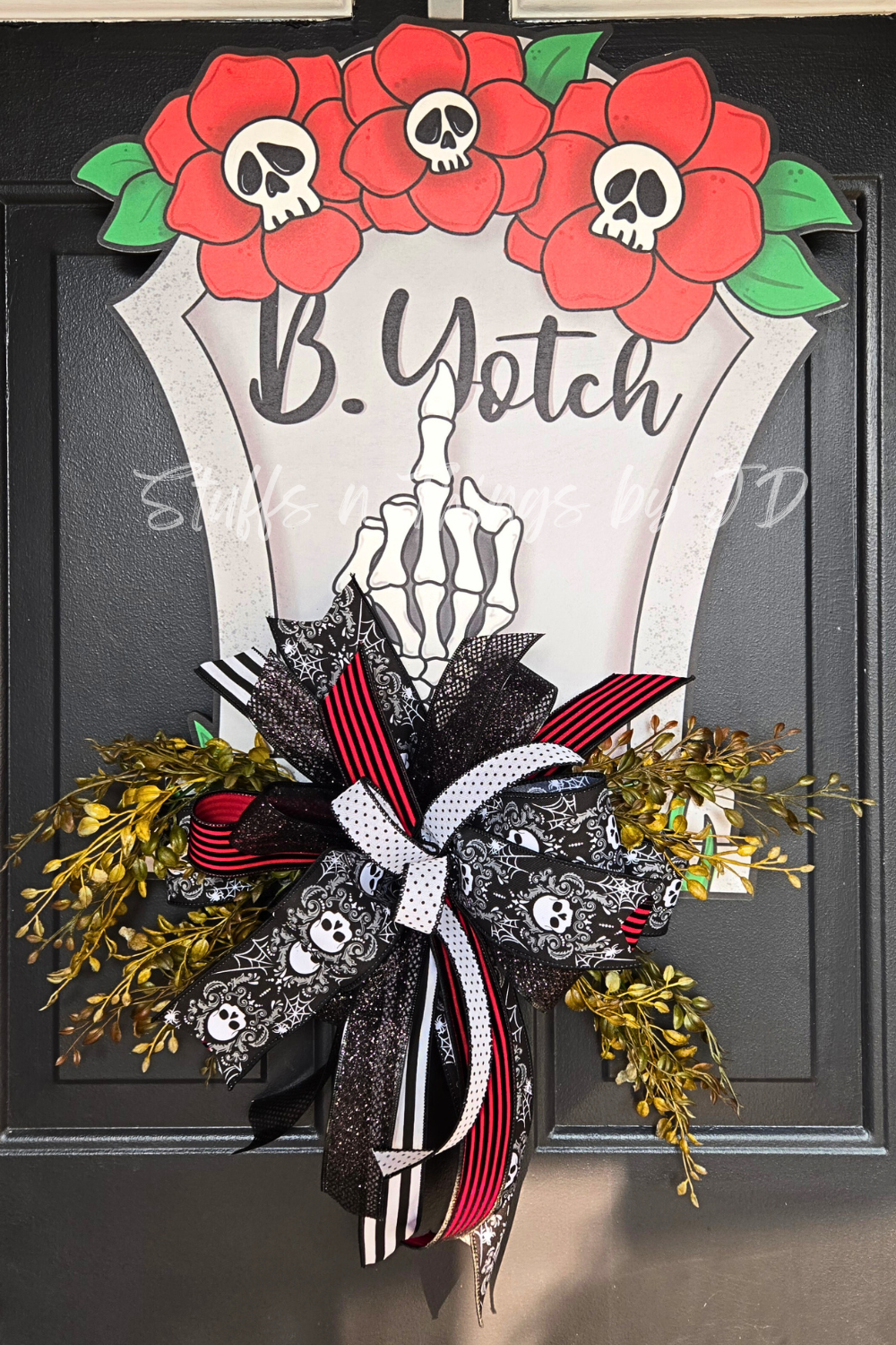 Wood Sign - B. Yotch Tombstone Front Door Decor
