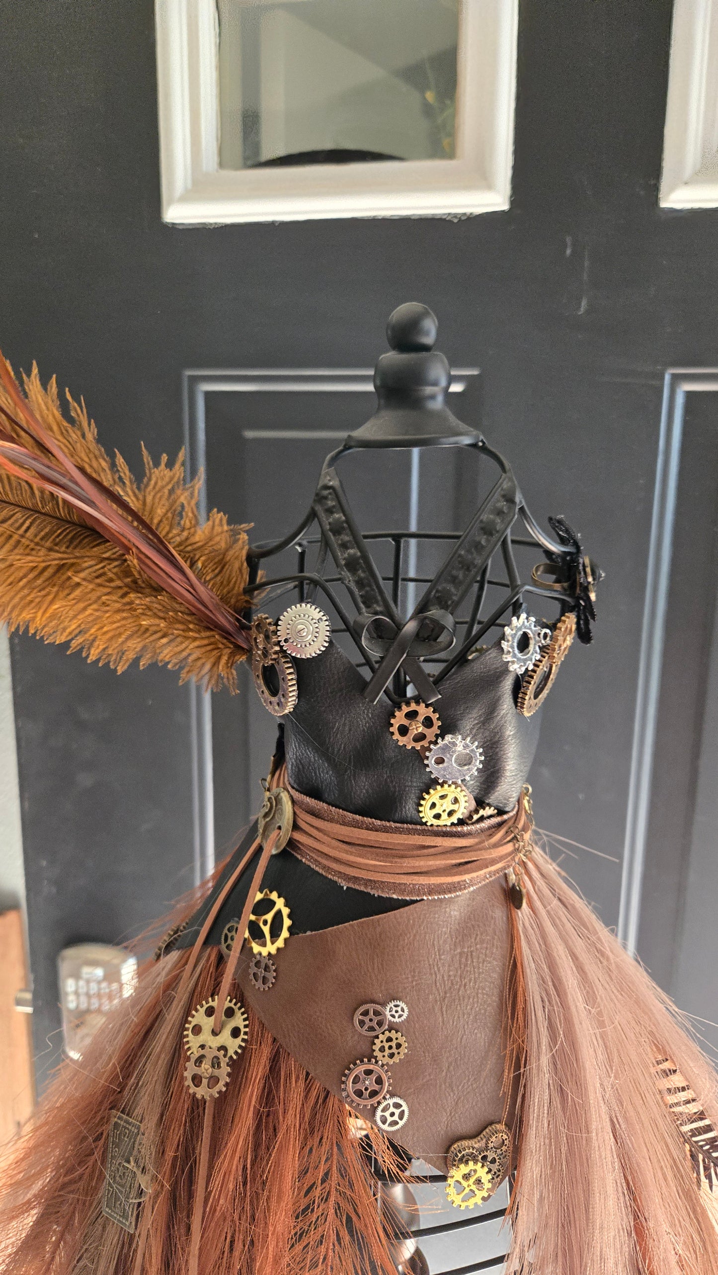 Steampunk Mannequin Art Dress Form - Industrial Gothic Decor
