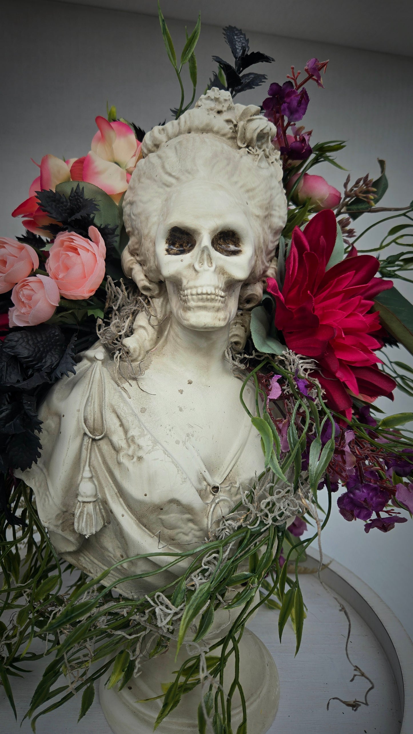 Gothic Skull Bust Arrangement - Mother's Day Gift Idea - Stuffs n Things by JD