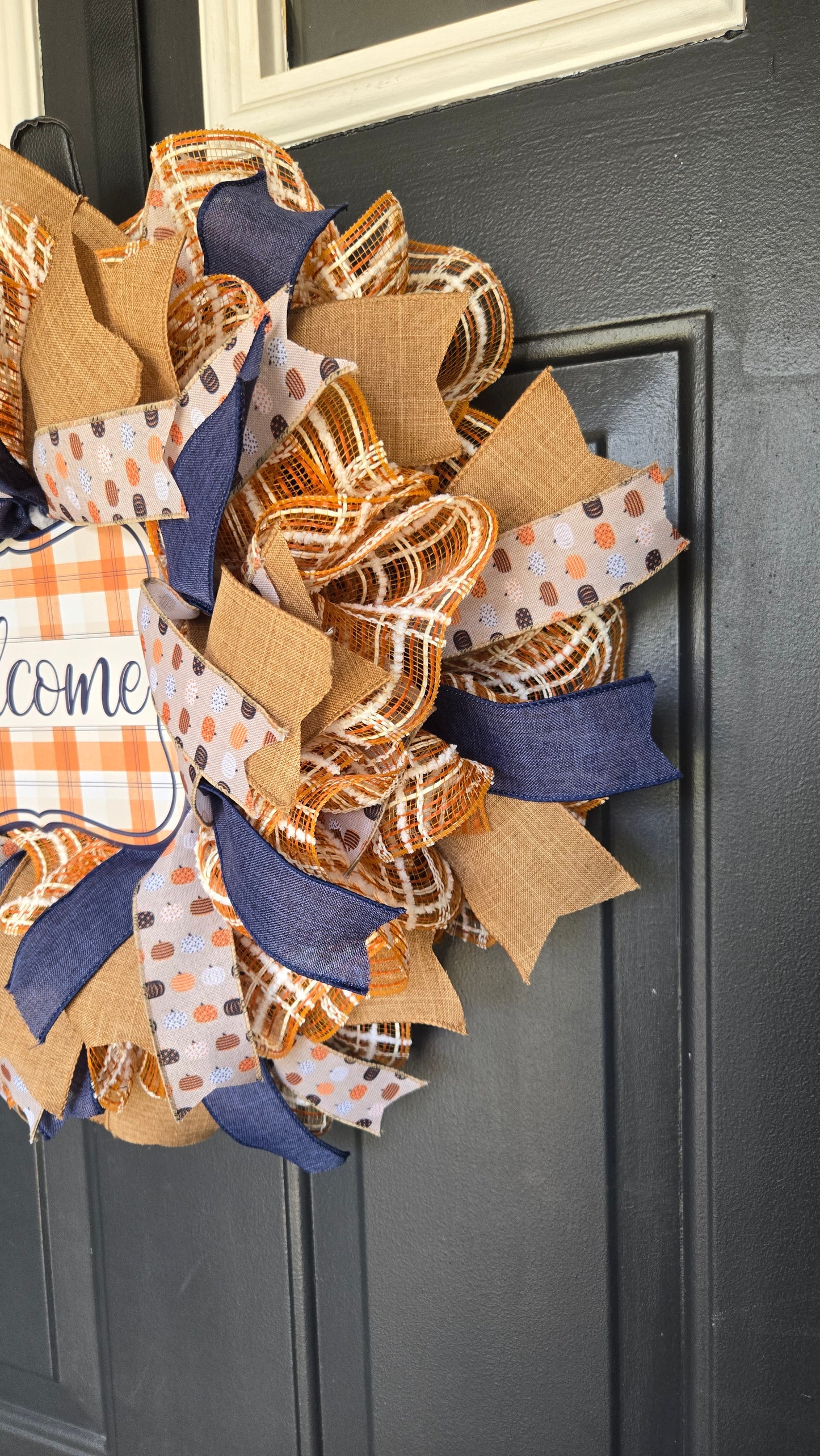 Fall Wreath - Plaid Welcome