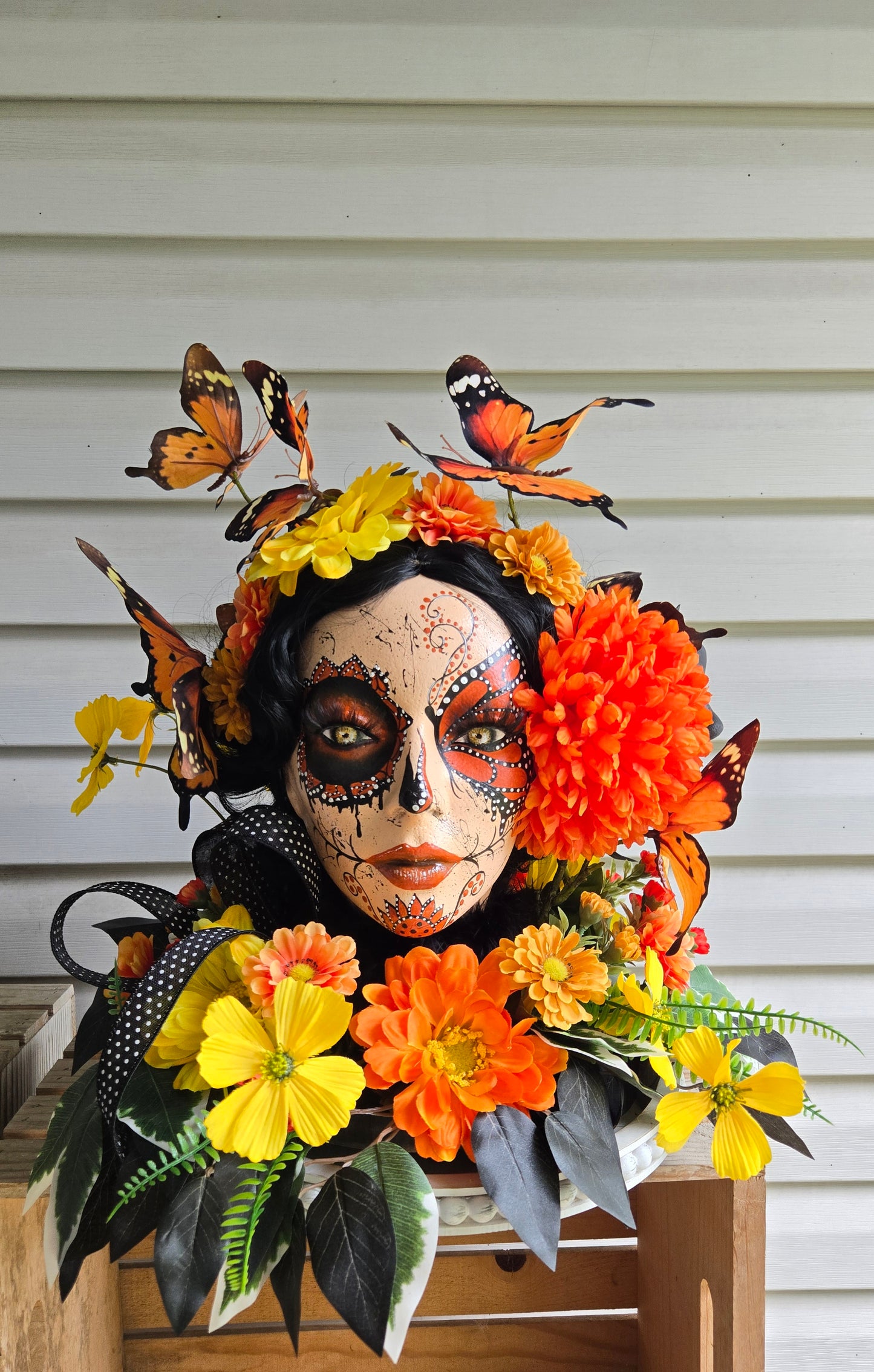 Monarch Día de los Muertos Centerpiece, Day of the Dead Arrangement