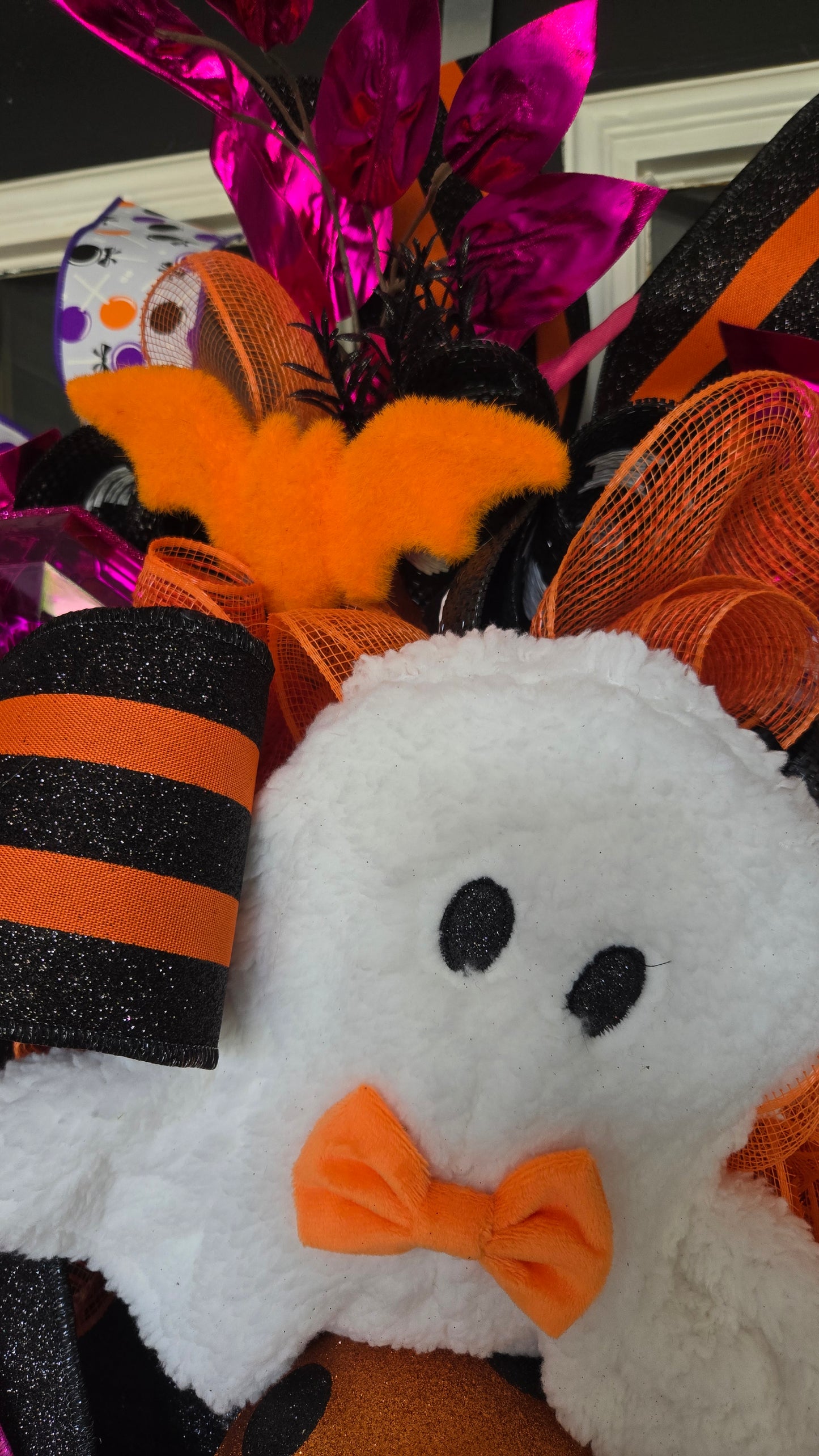Halloween Wreath - Cookies & Candy Boo Bash Ghost Front Door Decor