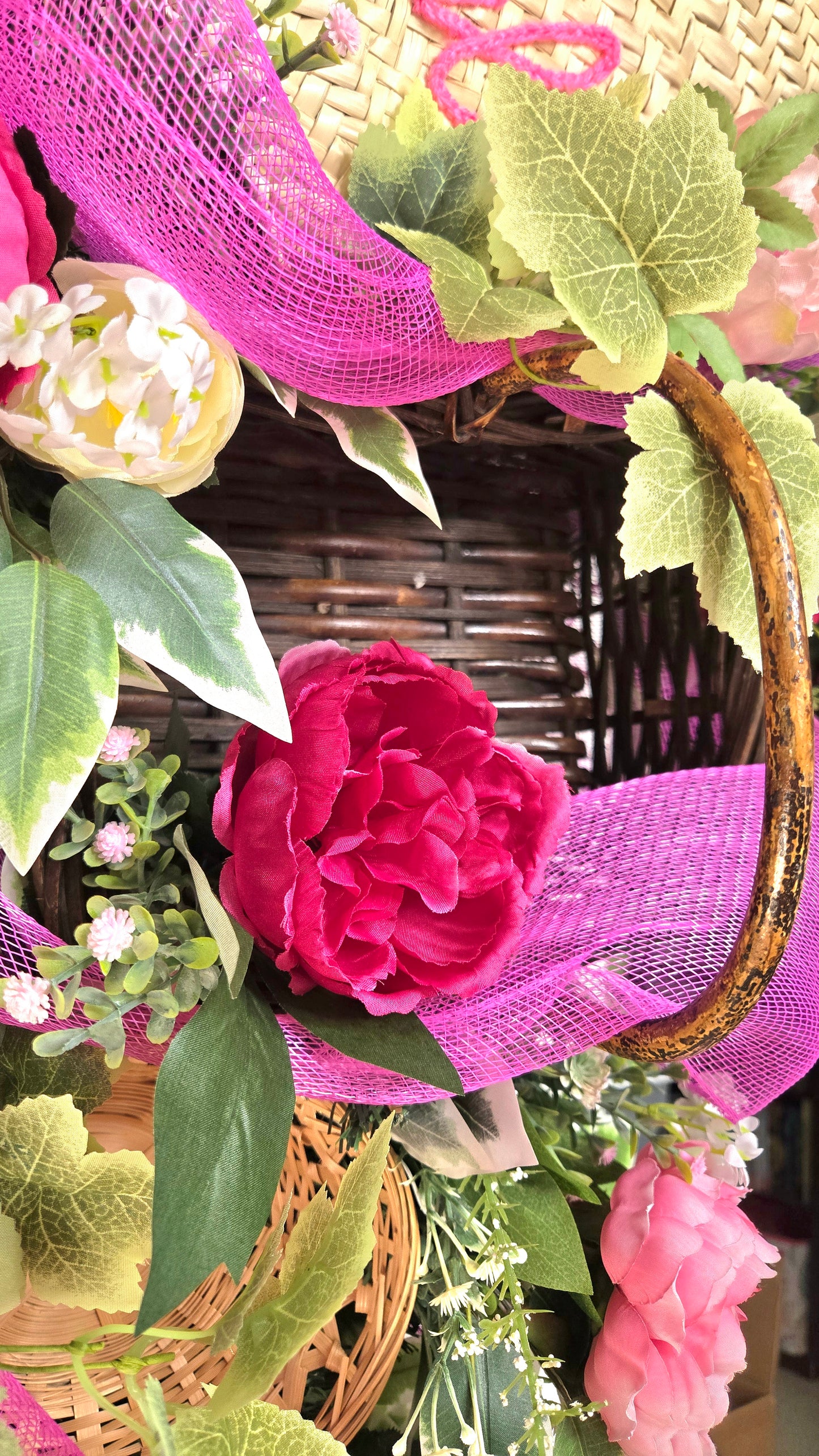 51" Peony Festival and Basket Swag