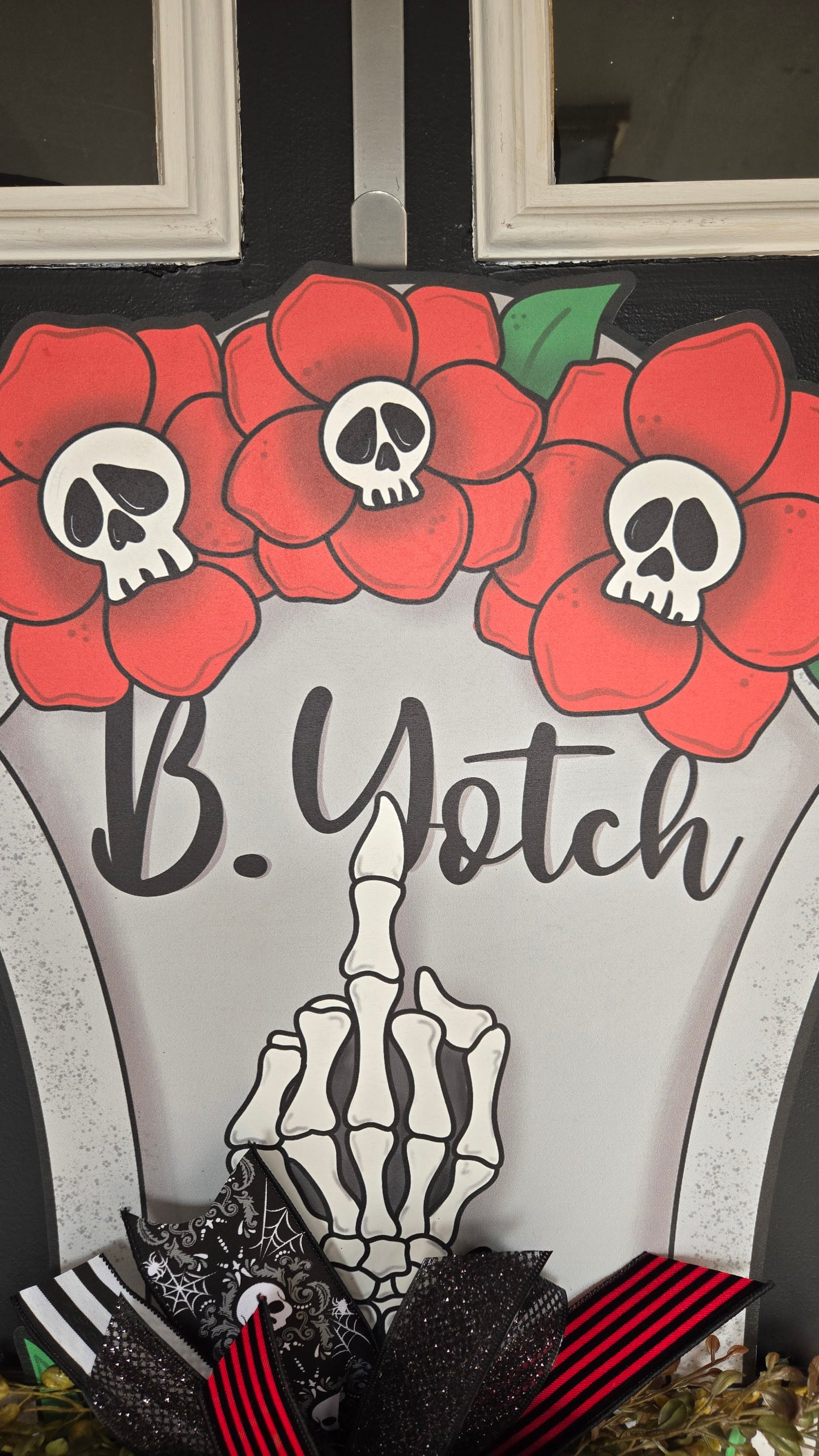 Wood Sign - B. Yotch Tombstone Front Door Decor