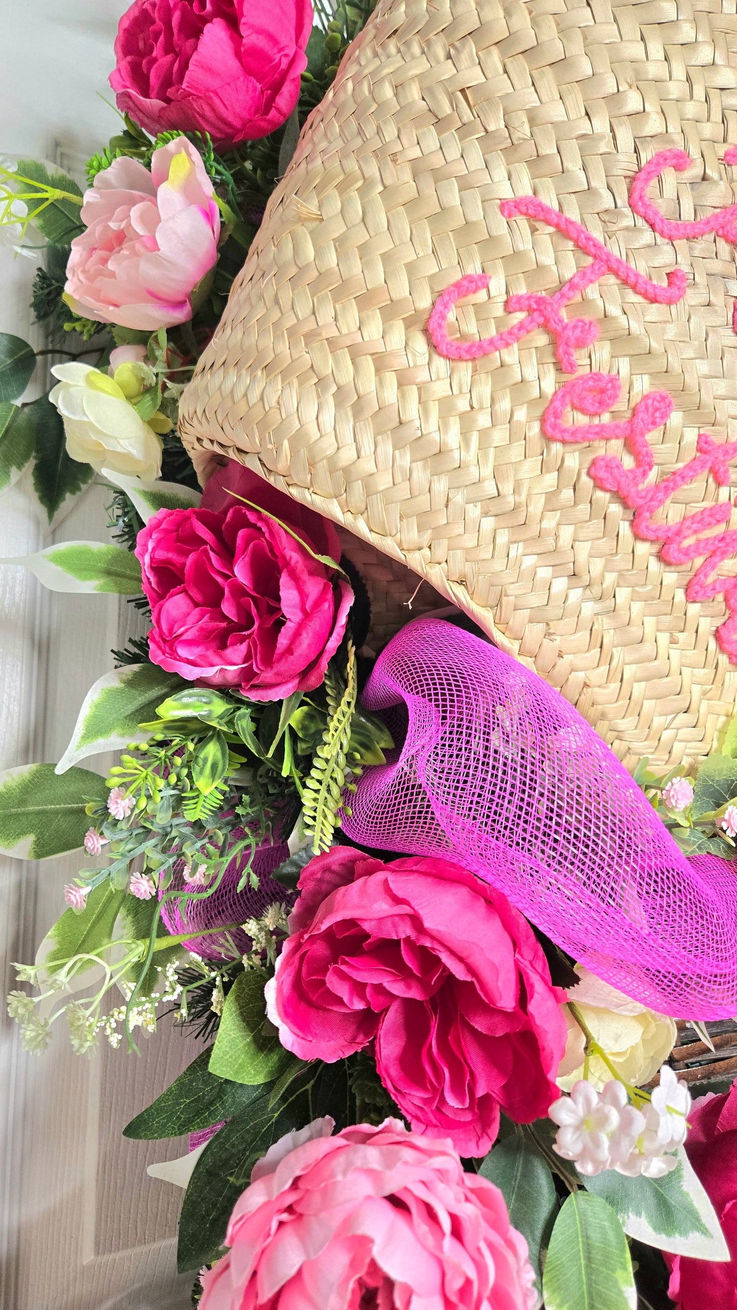 51" Peony Festival and Basket Swag