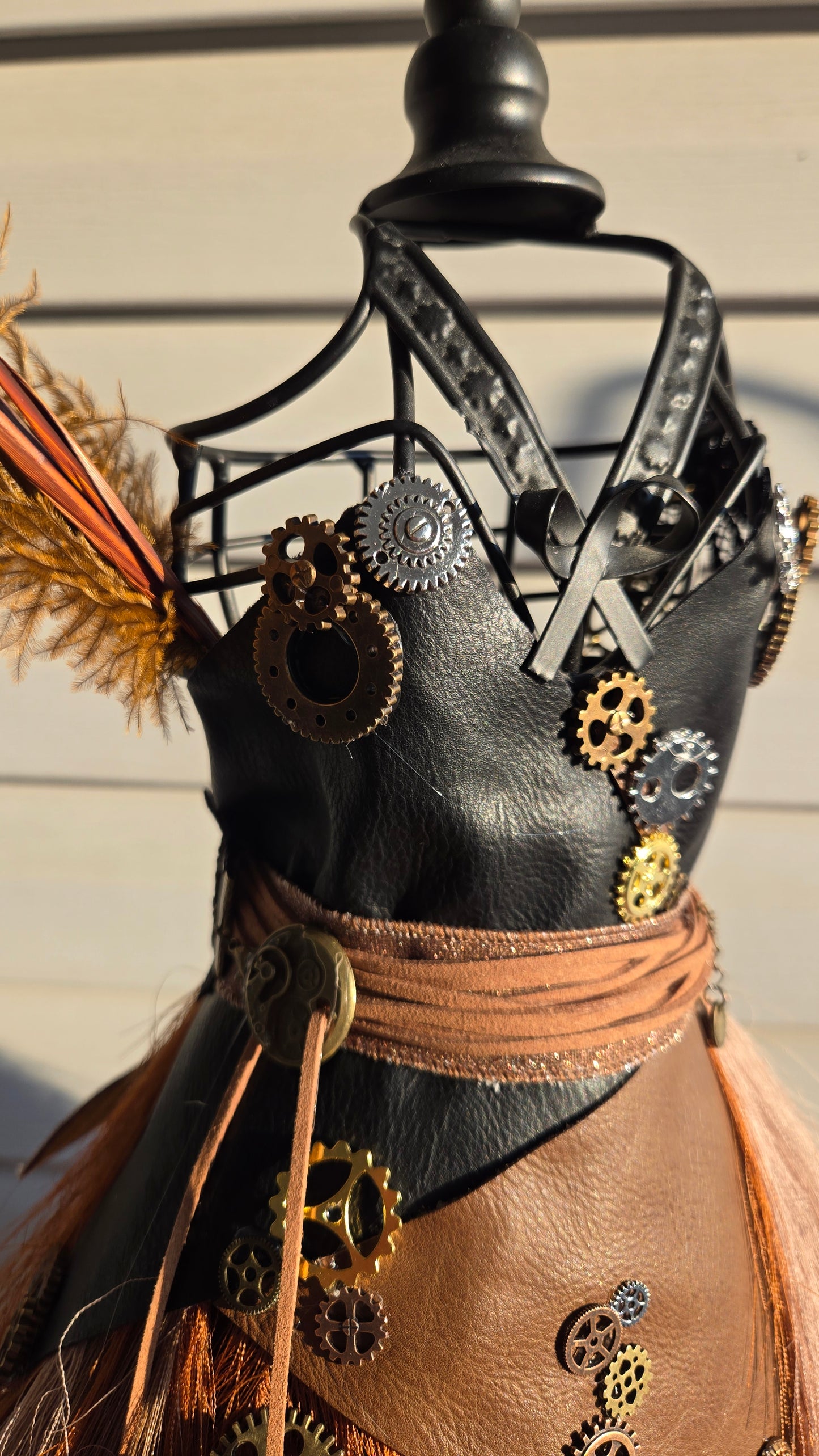 Steampunk Mannequin Art Dress Form - Industrial Gothic Decor