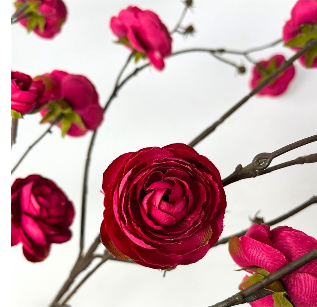 44" Blooming Ranunculus Branch