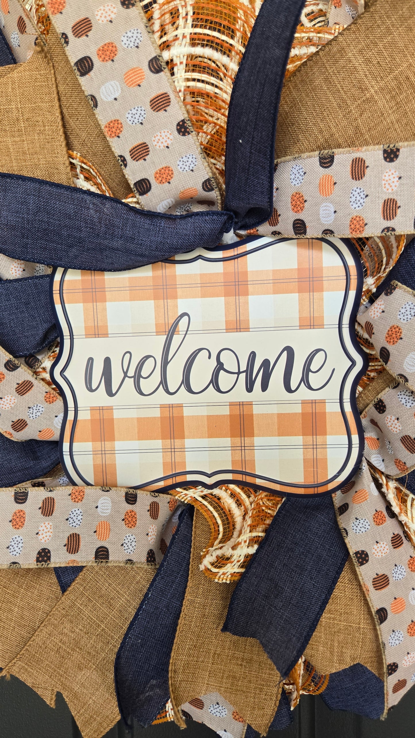 Fall Wreath - Plaid Welcome